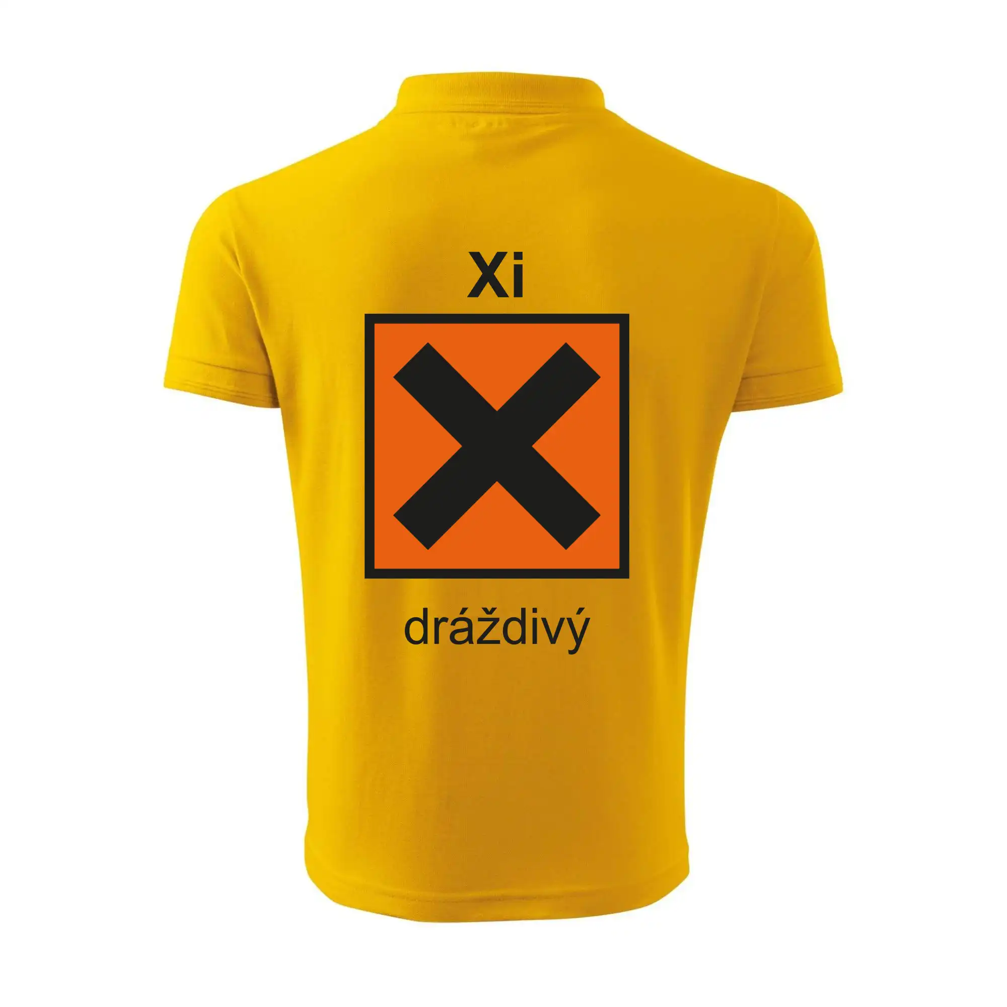 Xi Dráždivý - Výstražná tabulka na tričku
