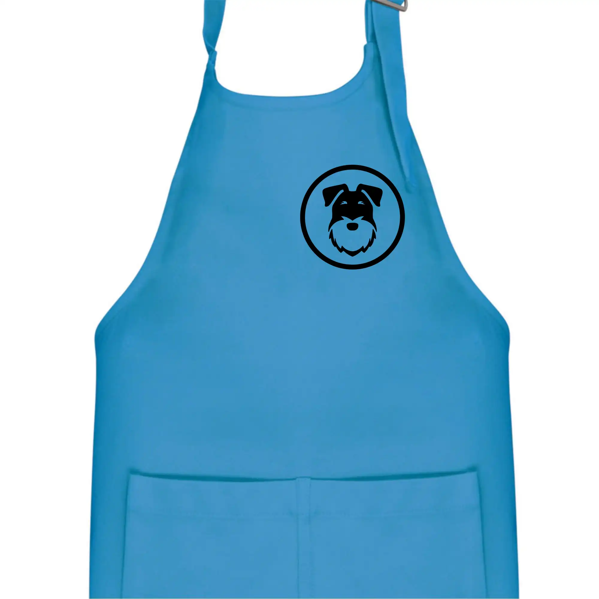 Knírač v kolečku na prsu