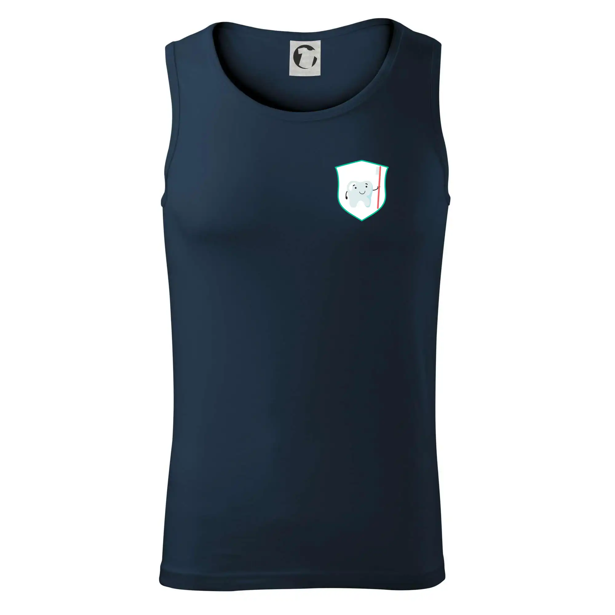 Zoubek na prsu - zubní kartáček