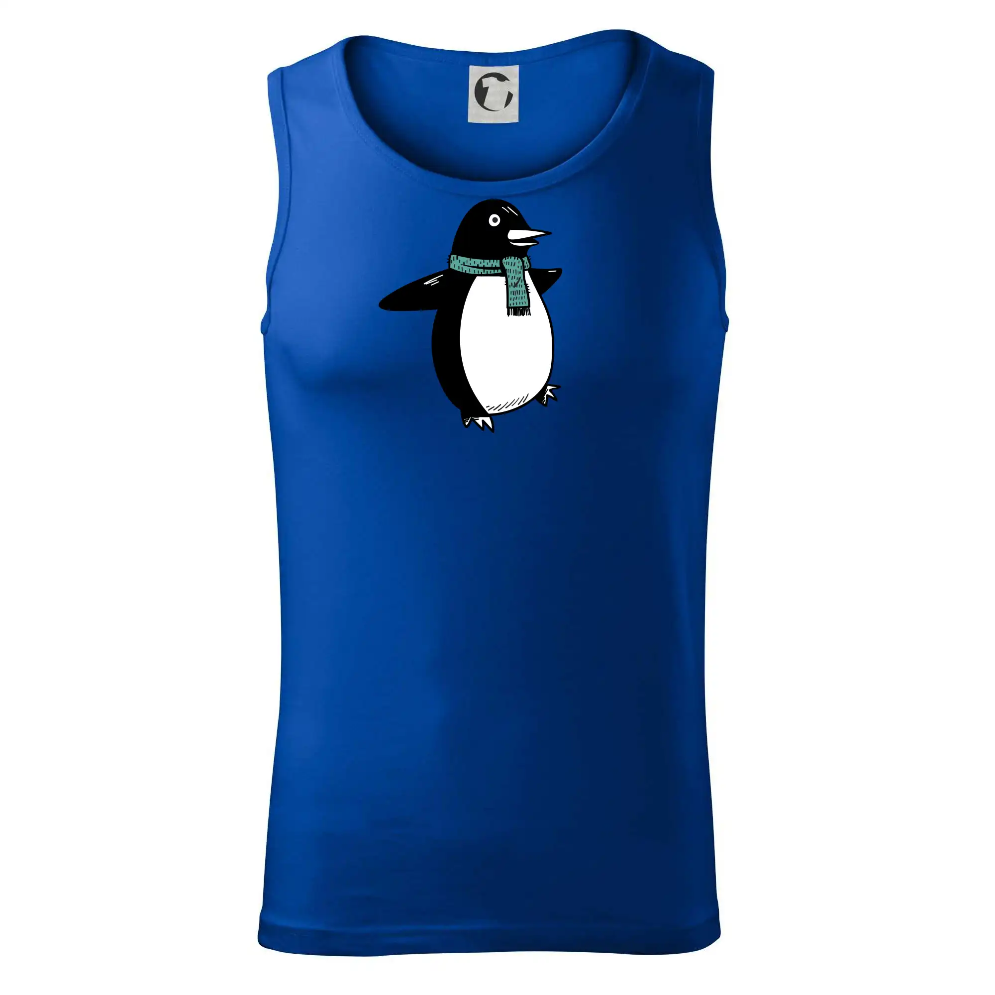 Tučňák se zelenou šálou