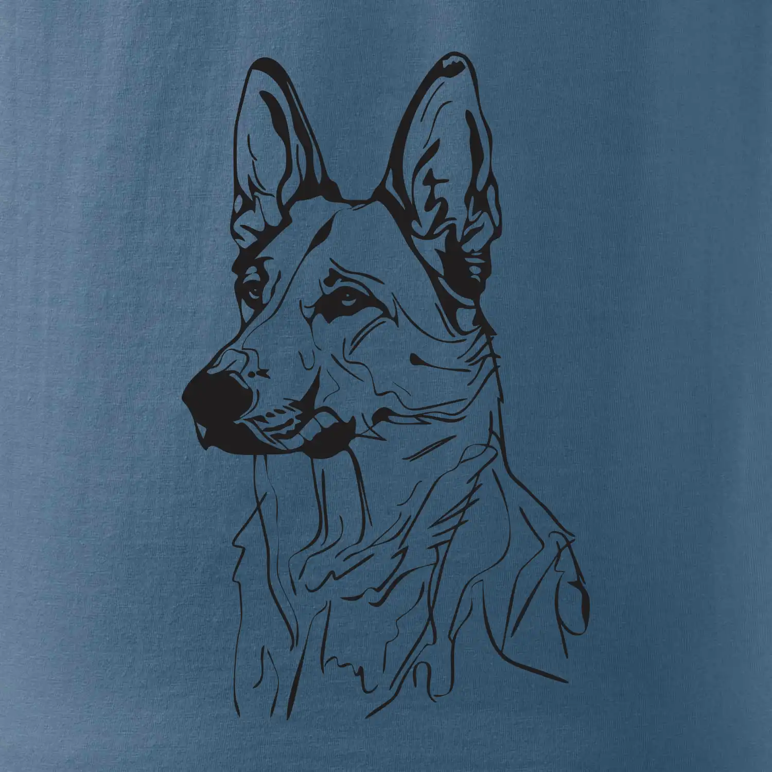 Německý ovčák černá kresba