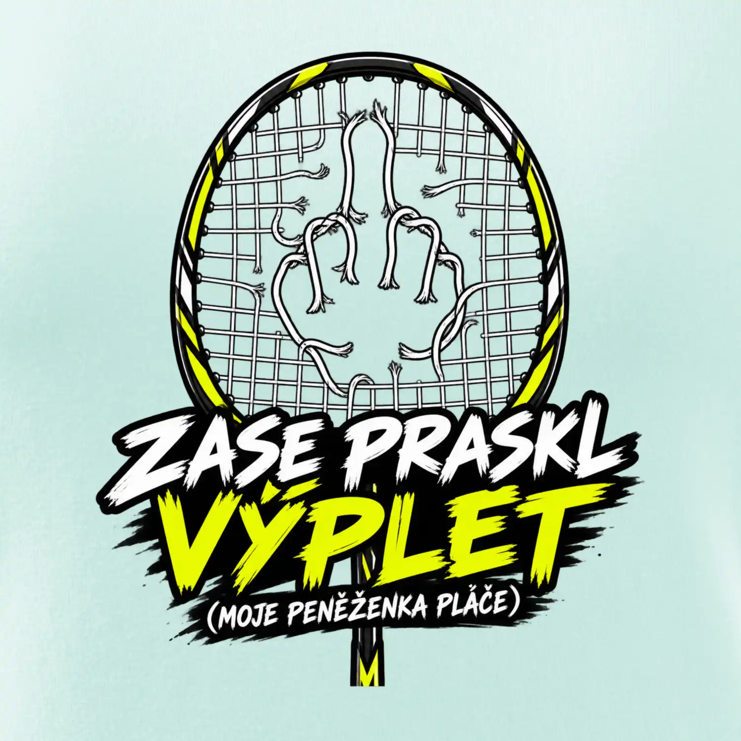 Badminton prasklý výplet