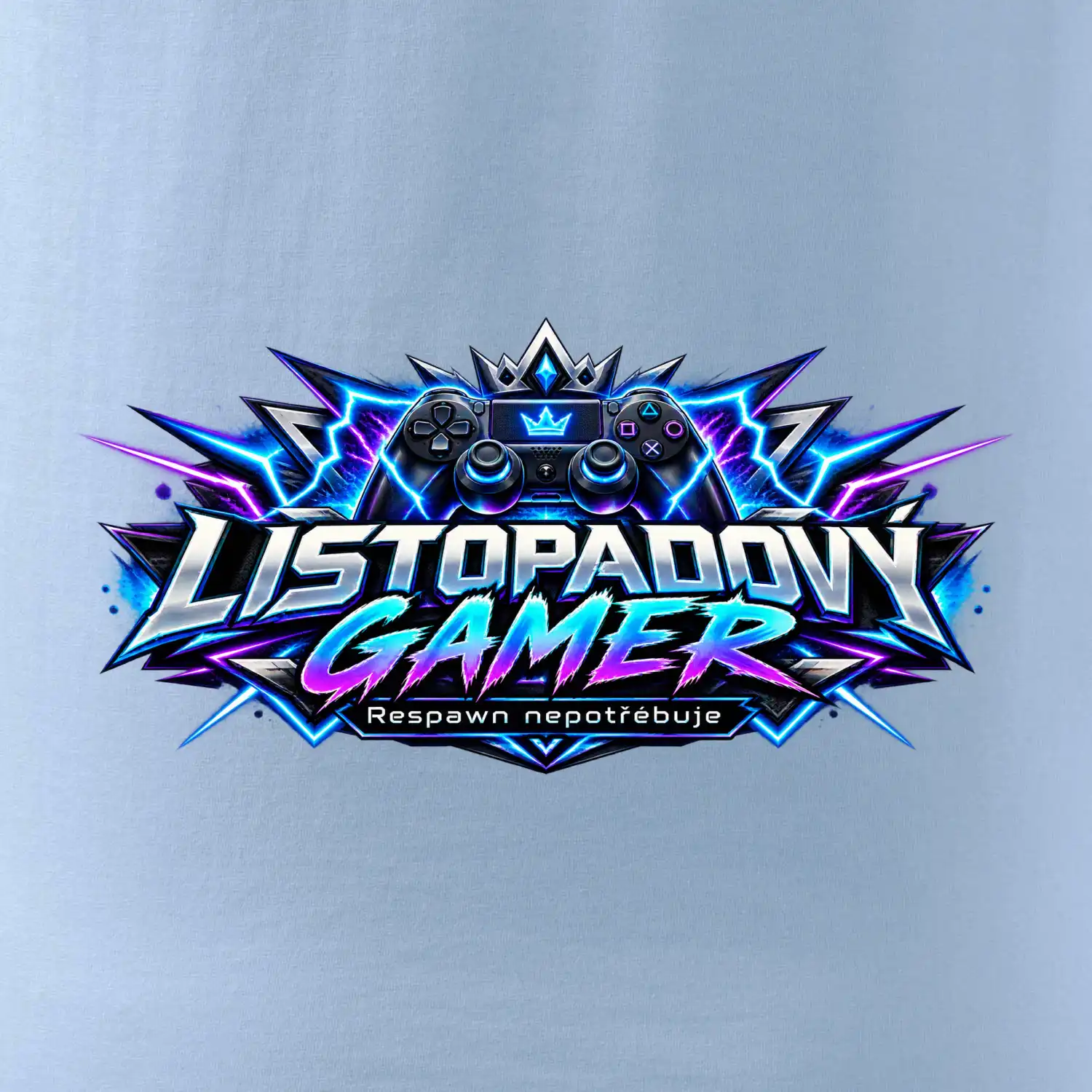 Listopadový gamer s neonovým herním ovladačem