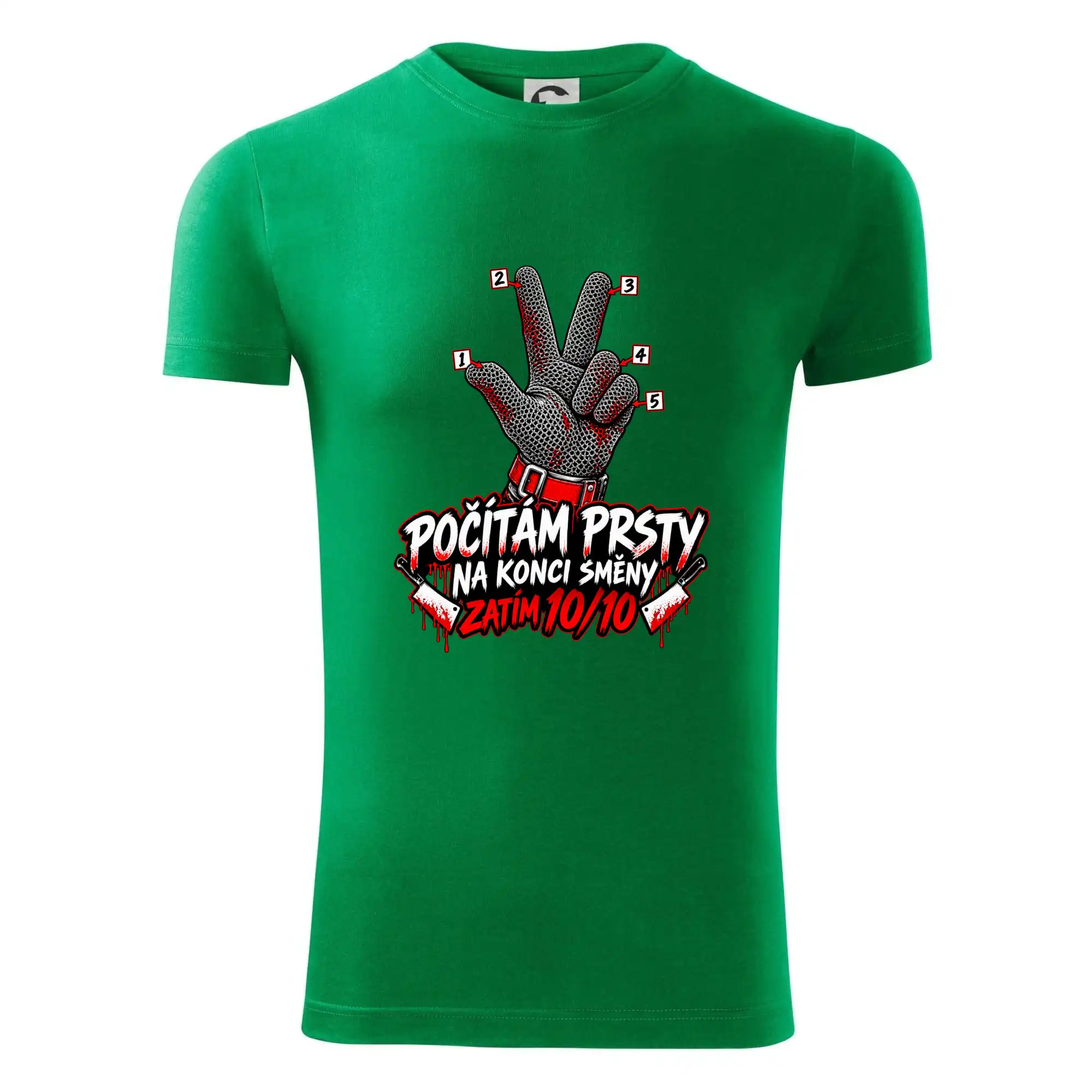 Řezník počítám prsty na konci směny