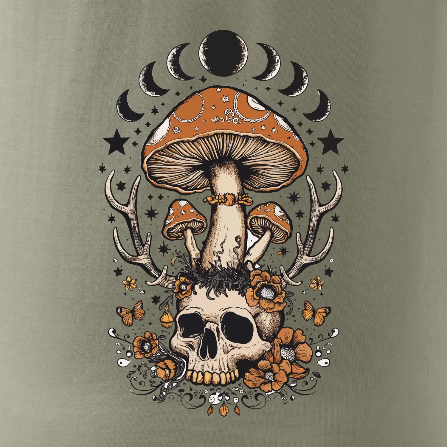 Goblincore magical mushroom