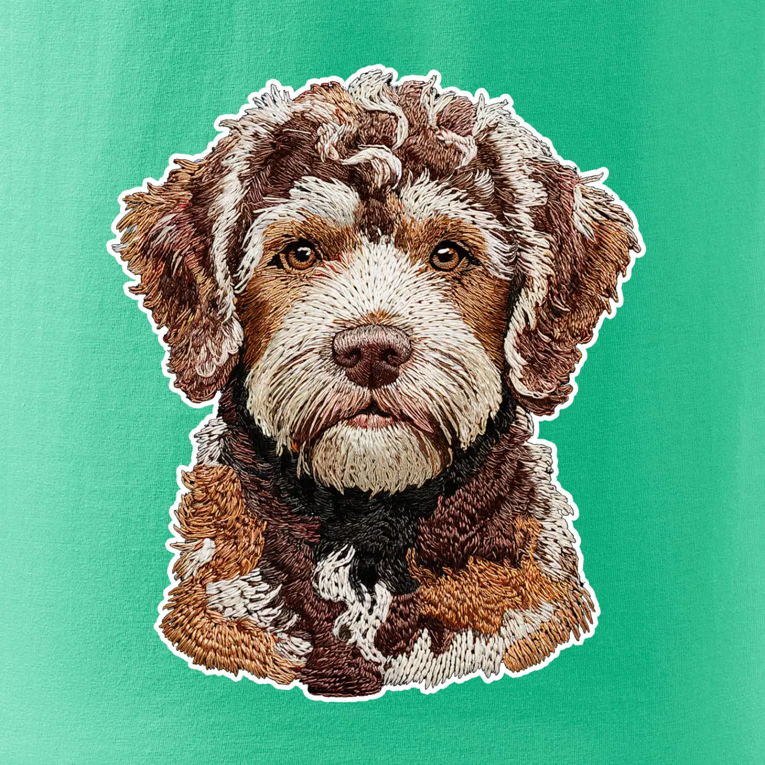 Lagotto romagnolo vyšívaná hlava na prsu