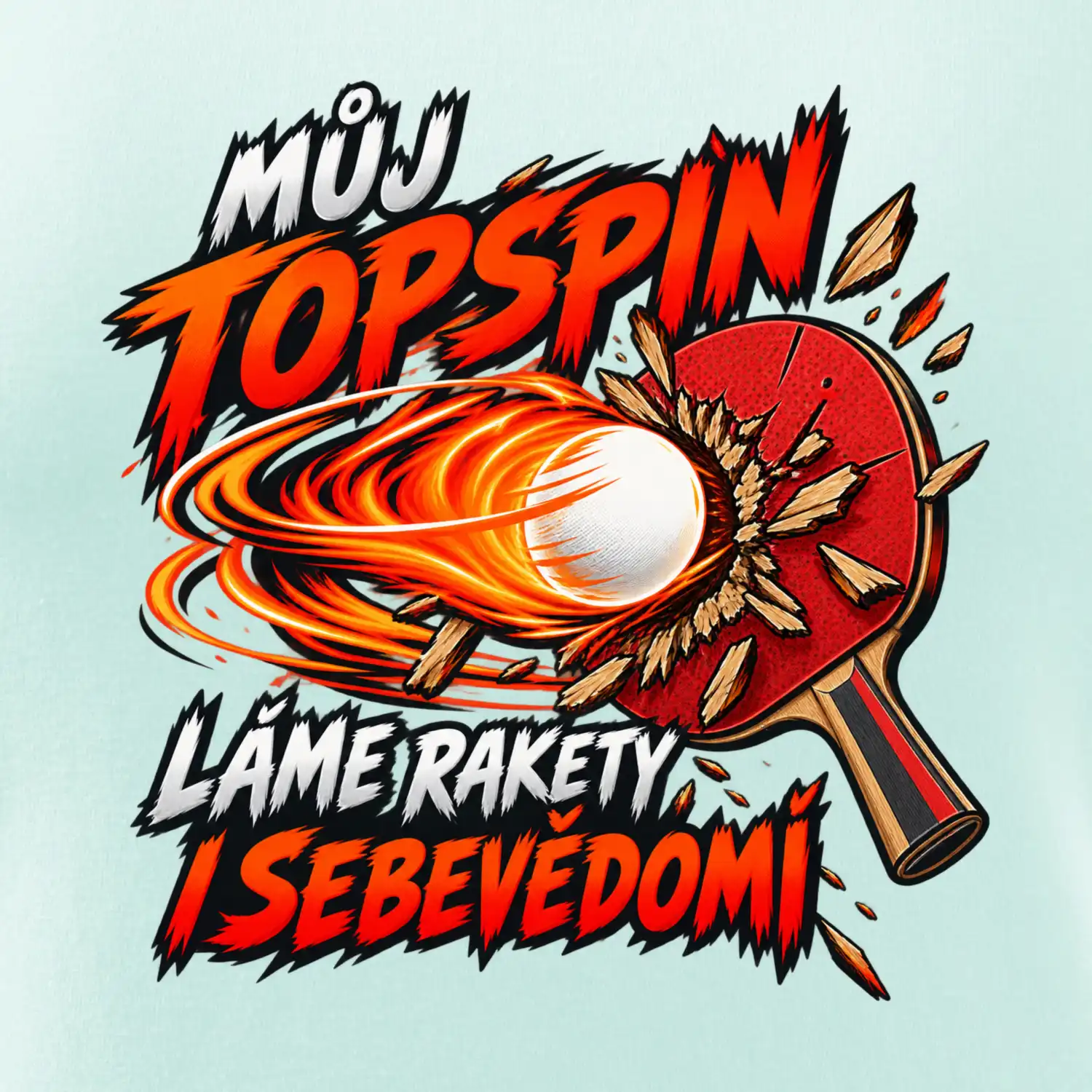 Můj topspin láme rakety i sebevědomí
