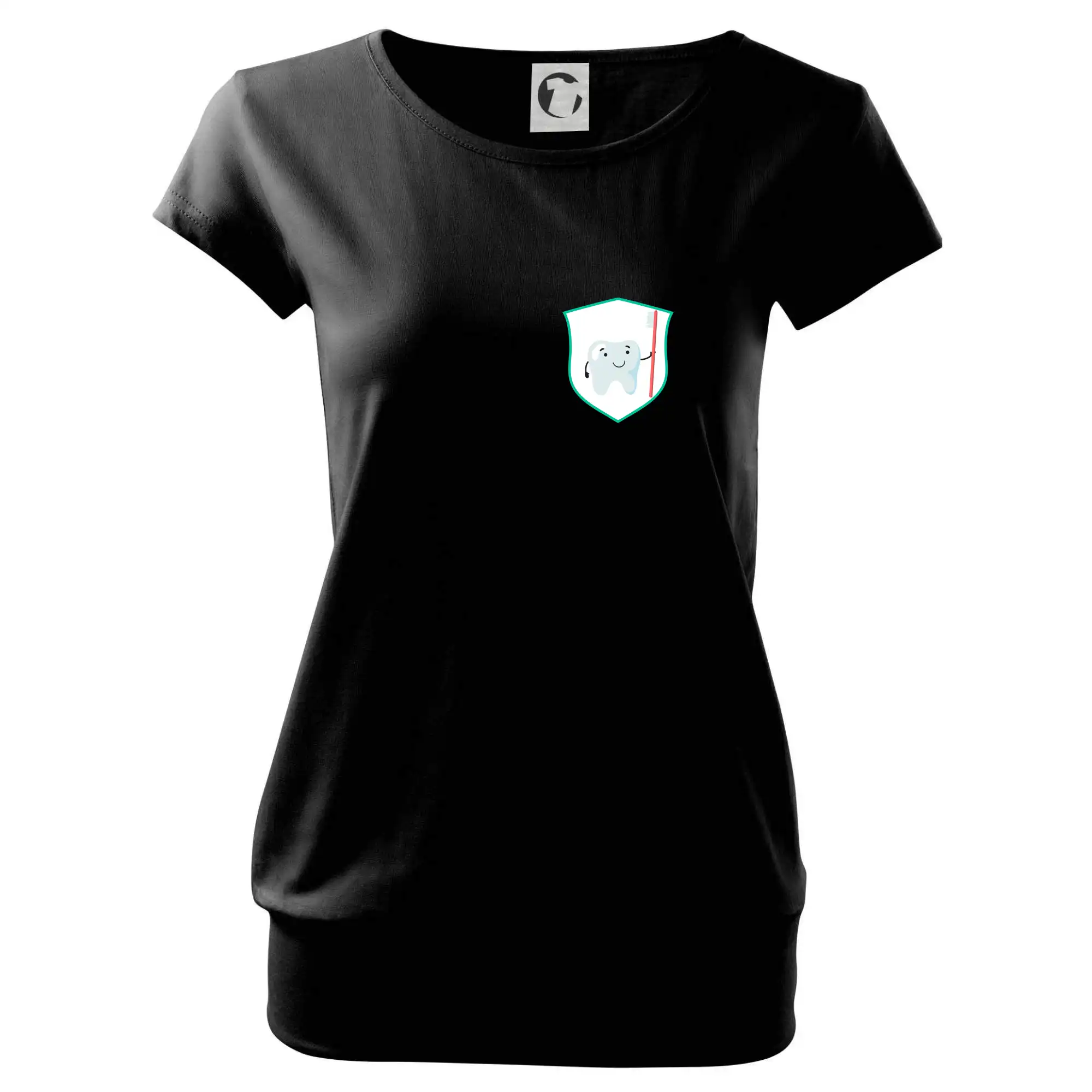 Zoubek na prsu - zubní kartáček