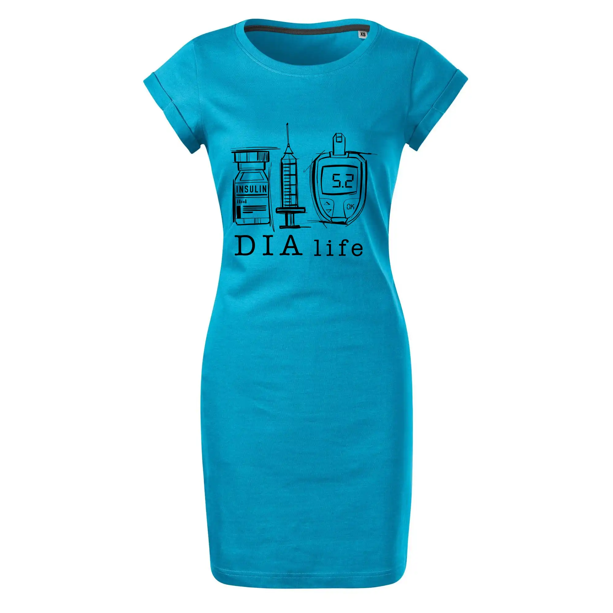 D I A life - kreslený insulin injekce a glukometr