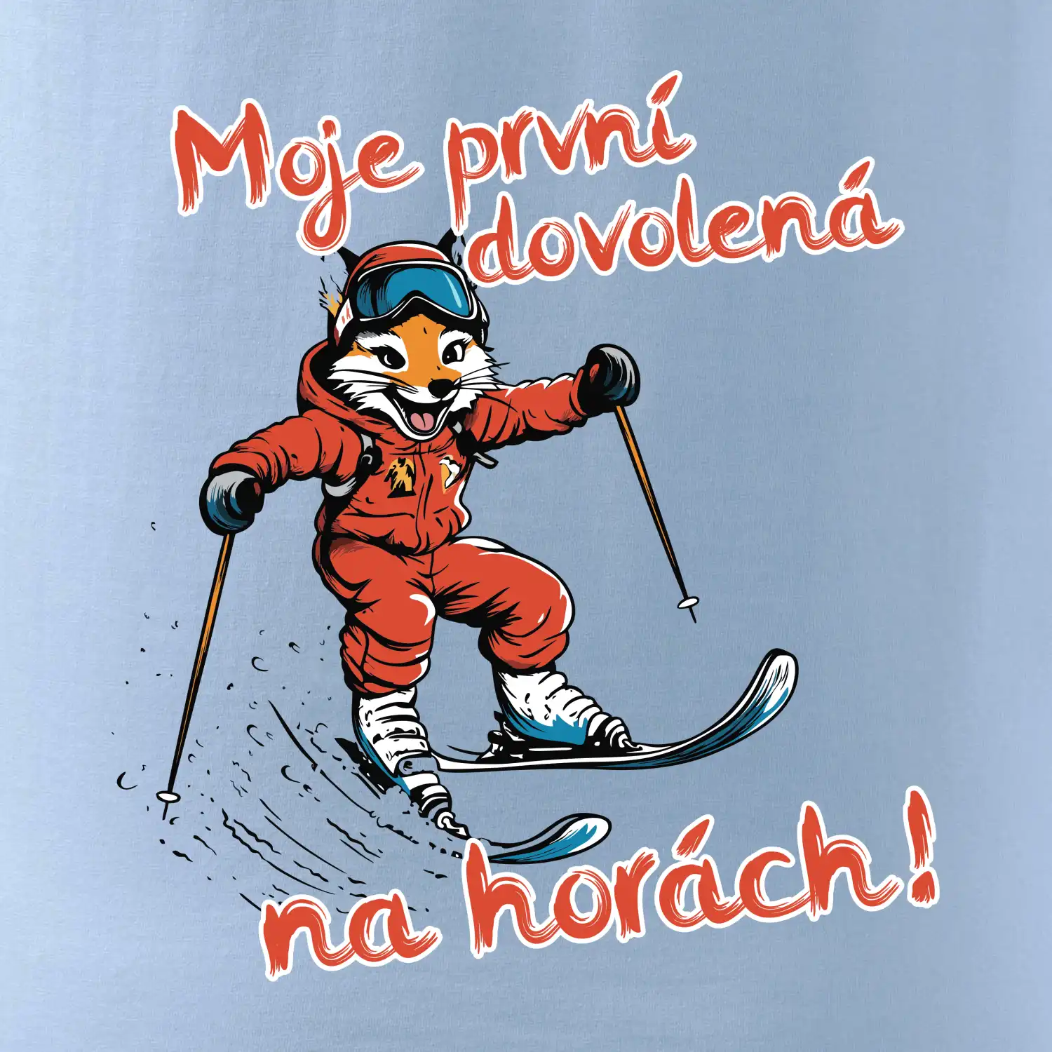 Moje první dovolená na horách hnědá  liška