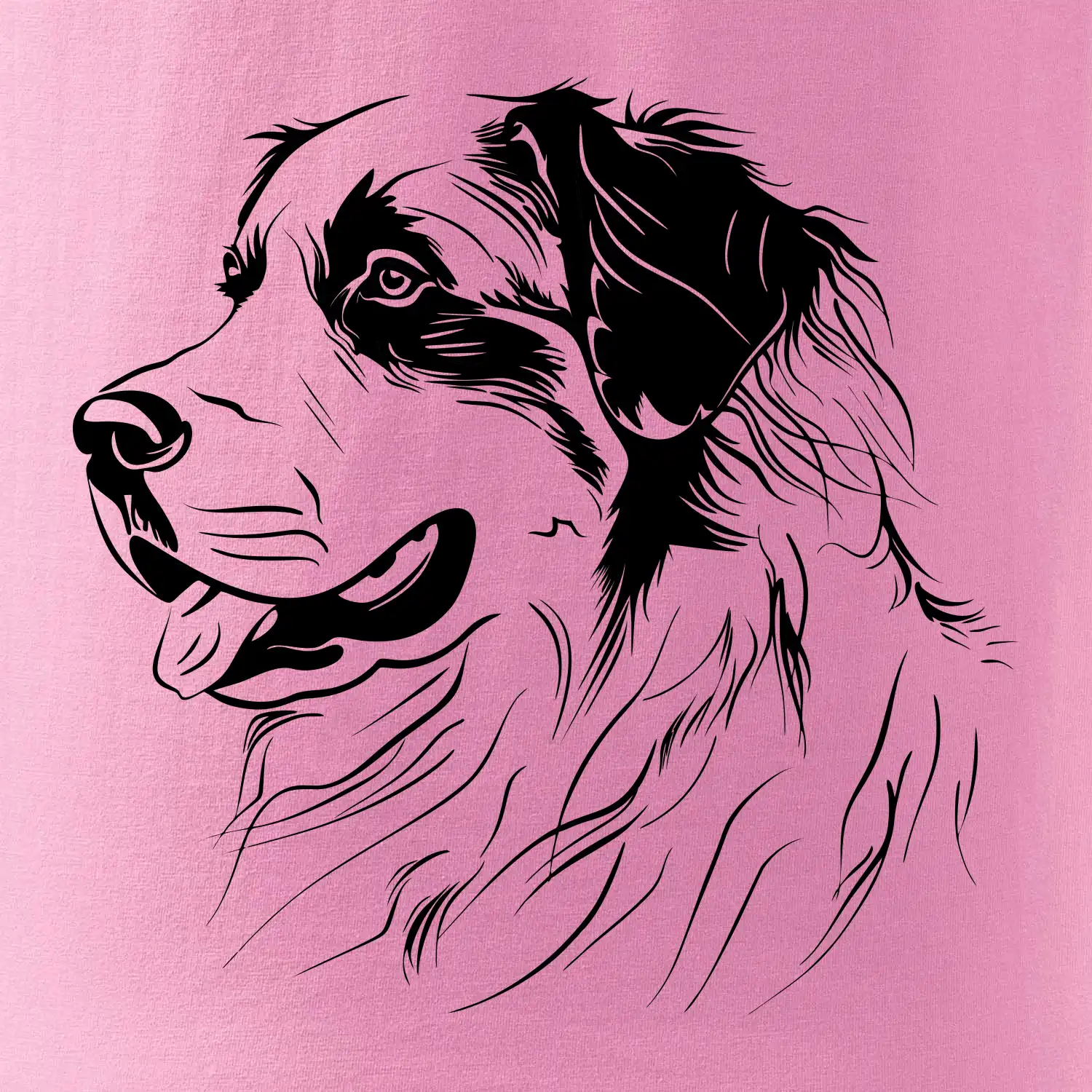 Bernský salašnický pes černá kresba