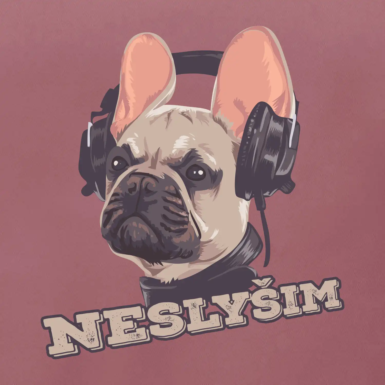 Francouzský buldoček neslyším