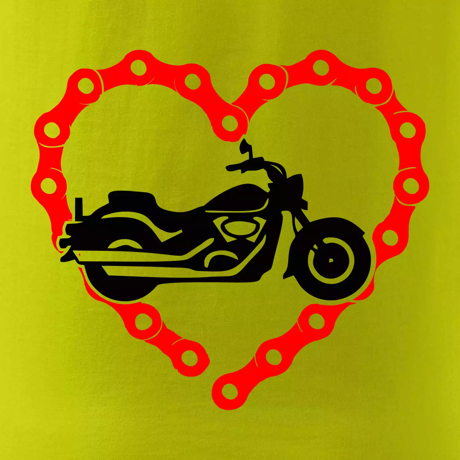 Moto srdce řetěz - chopper