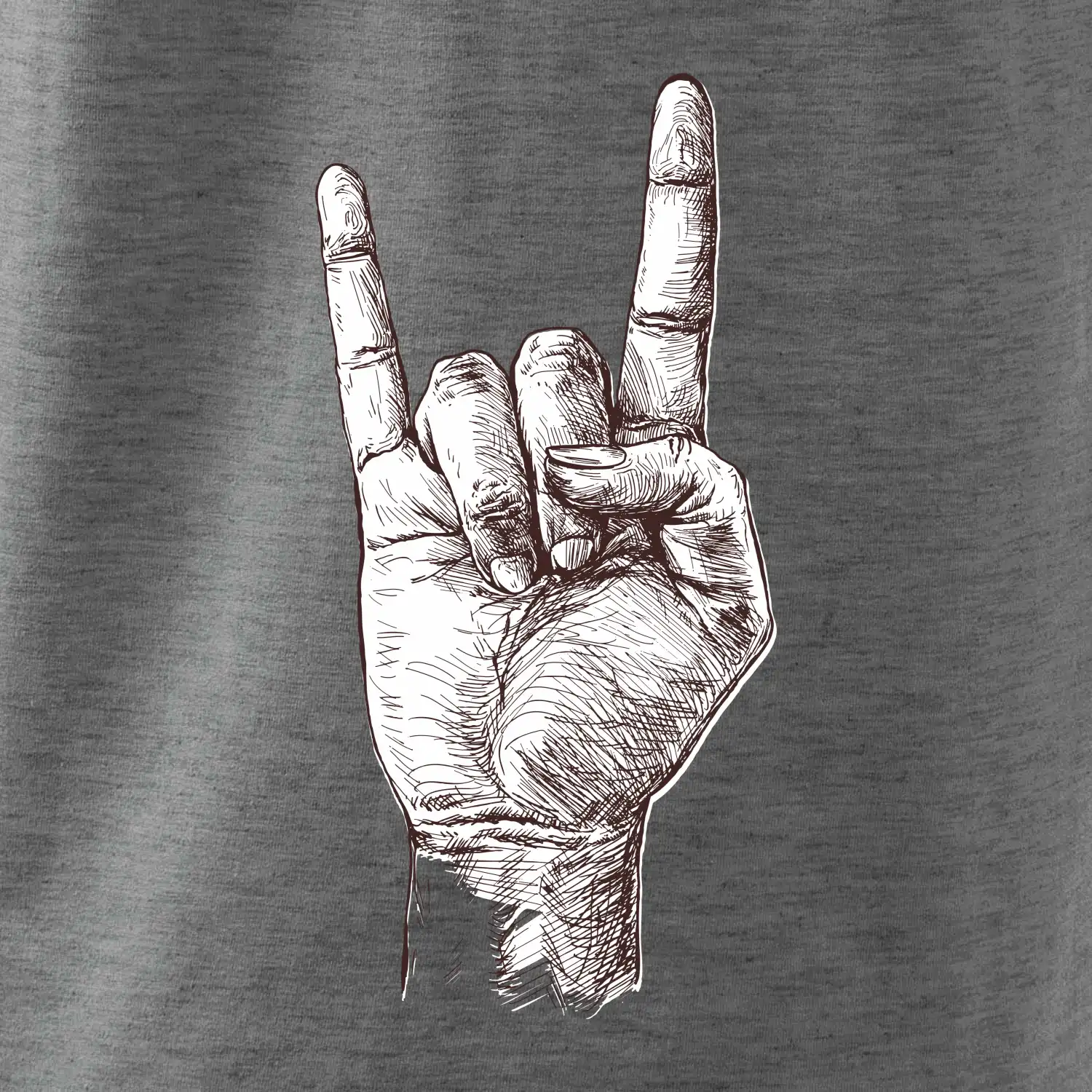 Rocková ruka kreslená