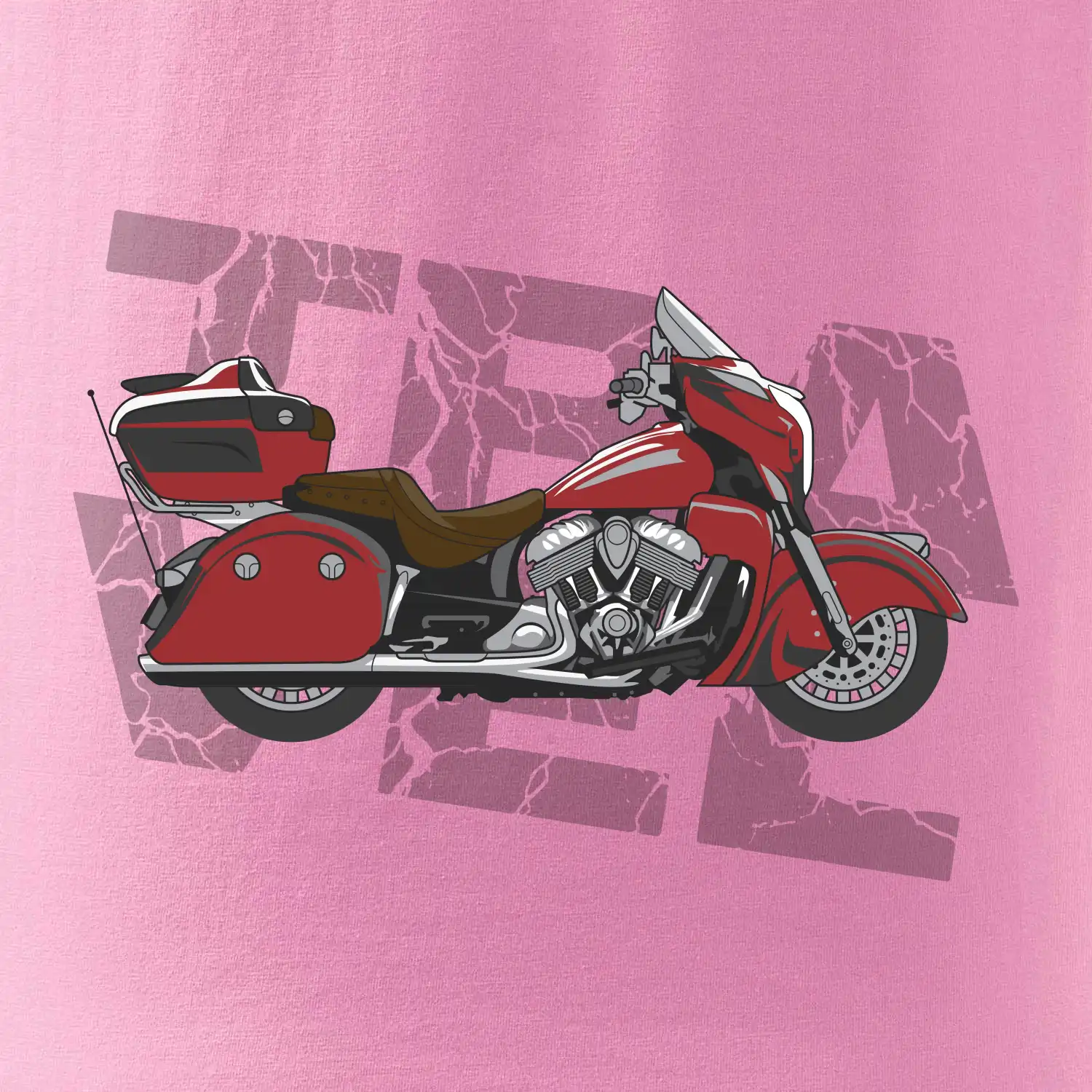 Cestovní motorka Amerika červená