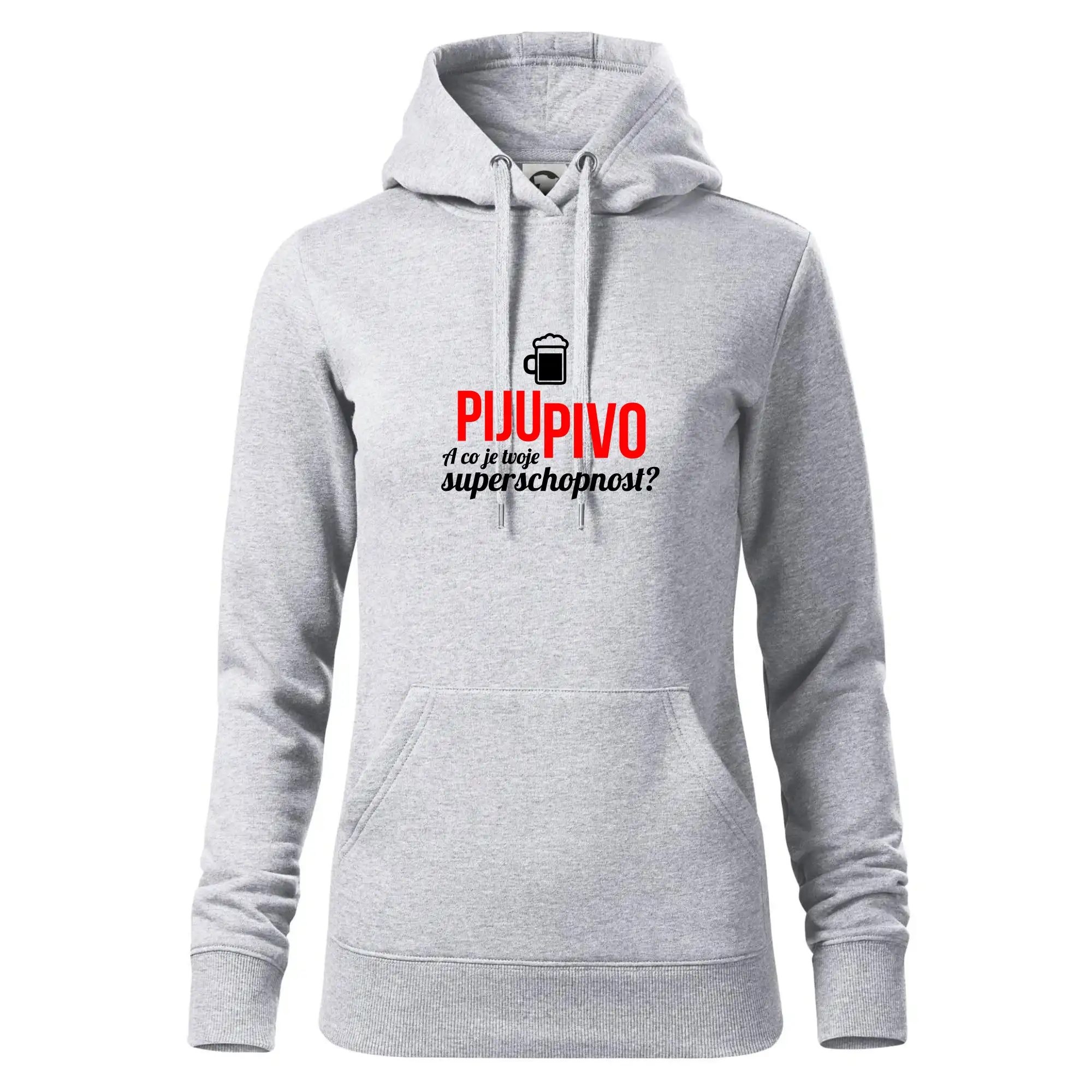 Já piju pivo - tvoje superschopnost? rovný nápis