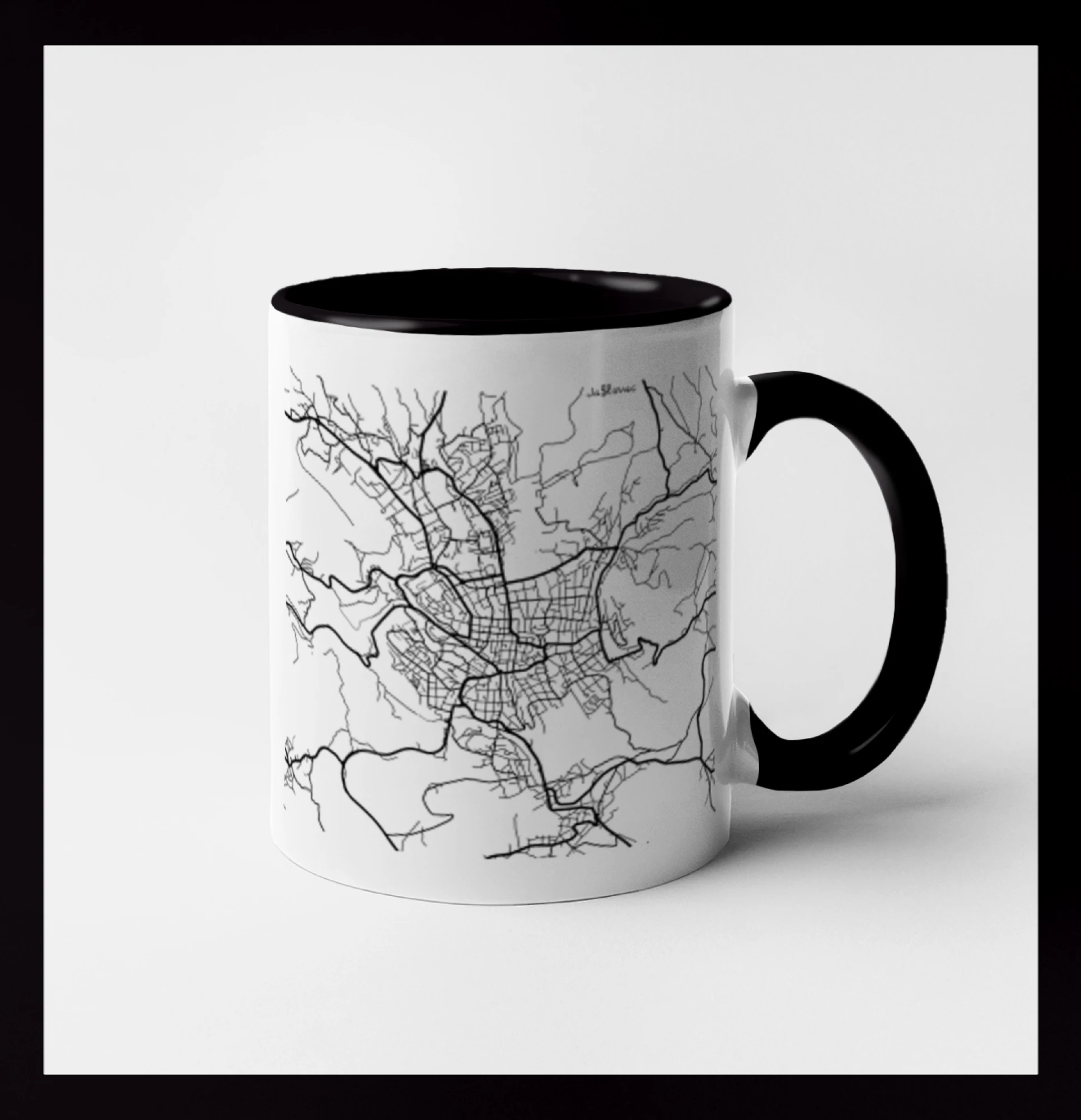 Mapy měst černobílé Jablonec nad Nisou