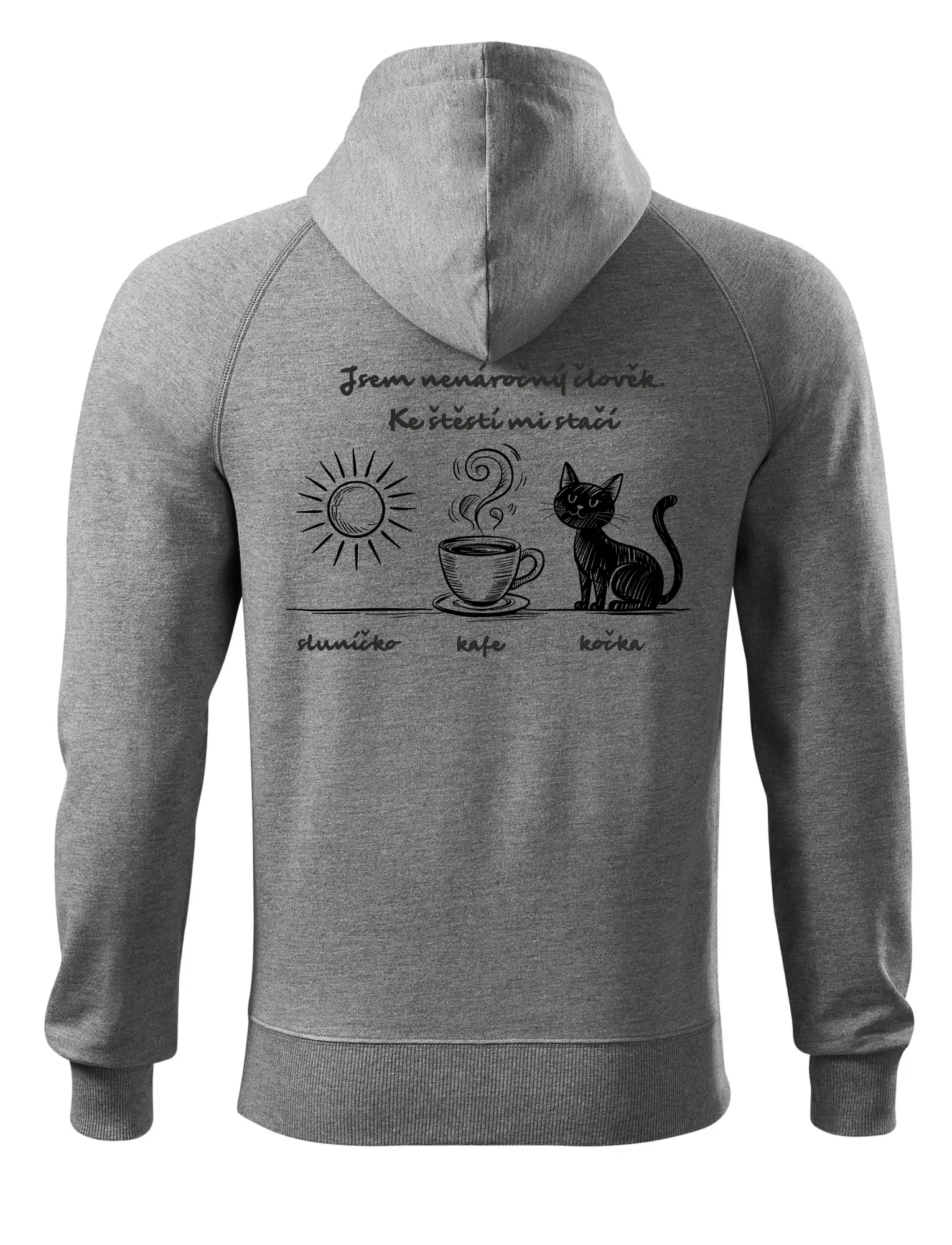Jsem nenáročný člověk. Ke štěstí mi stačí sluníčko kafe kočka