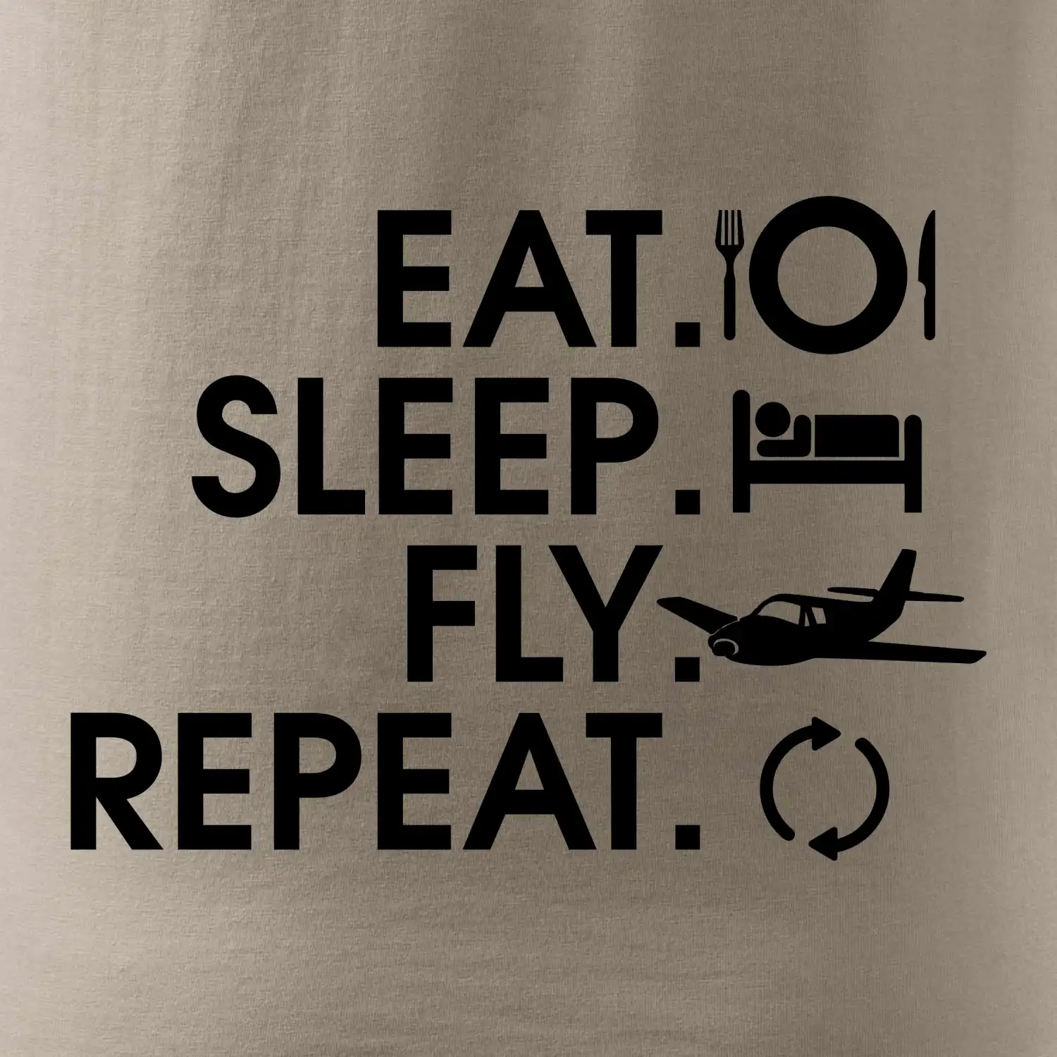 Eat sleep fly repeat