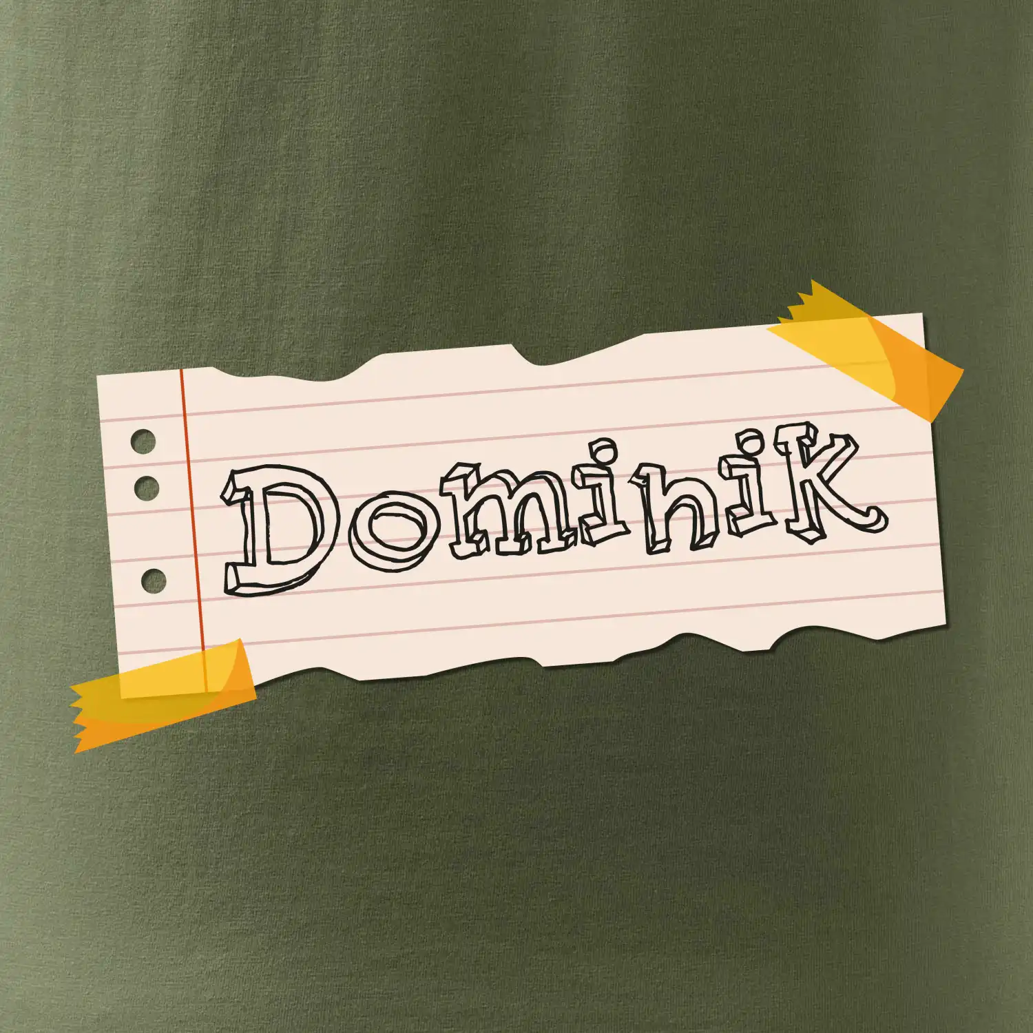 Papírek se jmenovkou - vlastní jméno