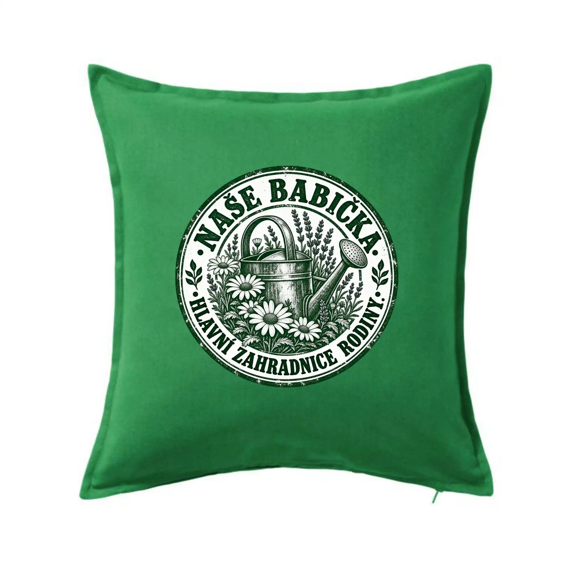 Naše babička hlavní zahradnice rodiny vintage konev
