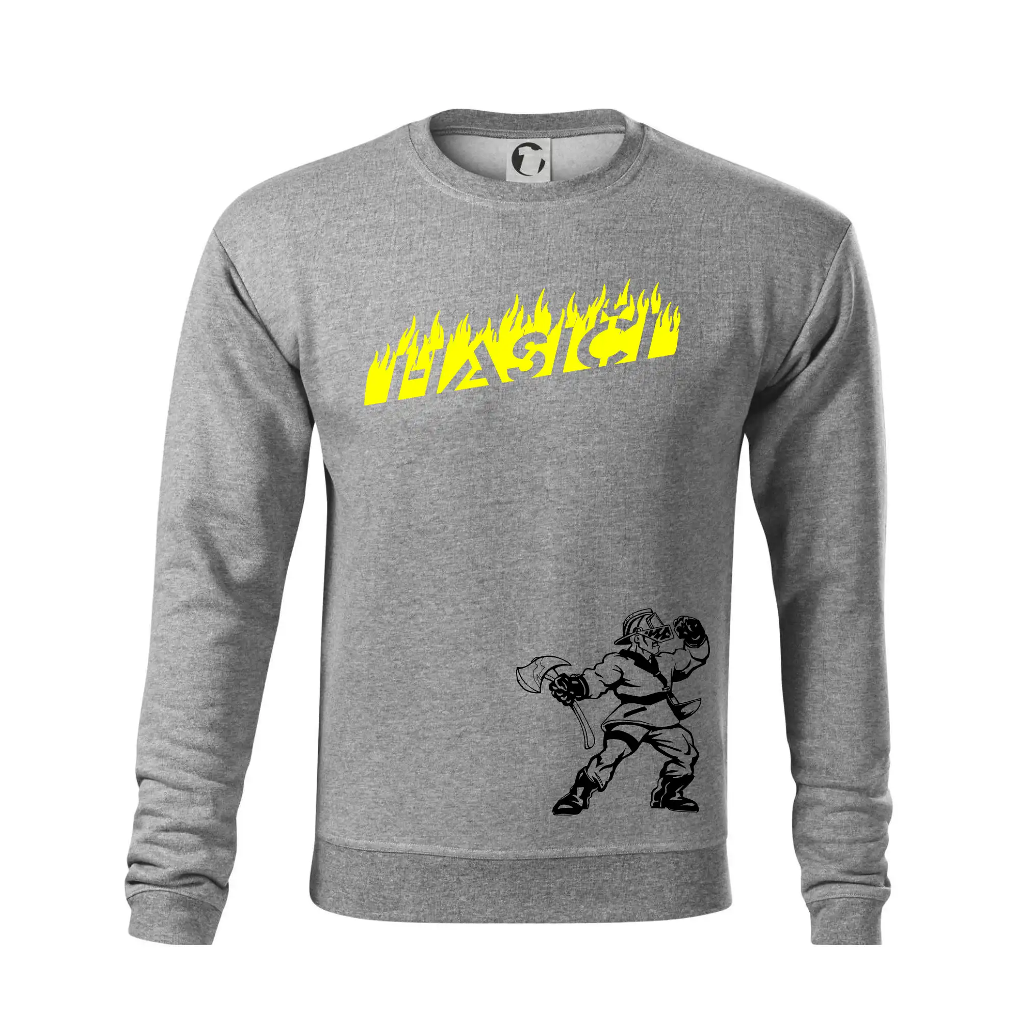 Hasič stojící - nápis hasiči - Velký nápis  na zádech