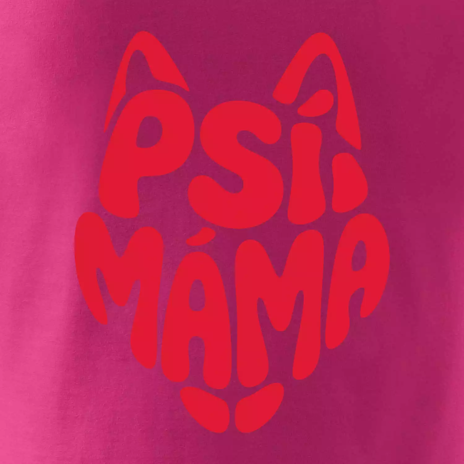 Psí máma nápis v hlavě