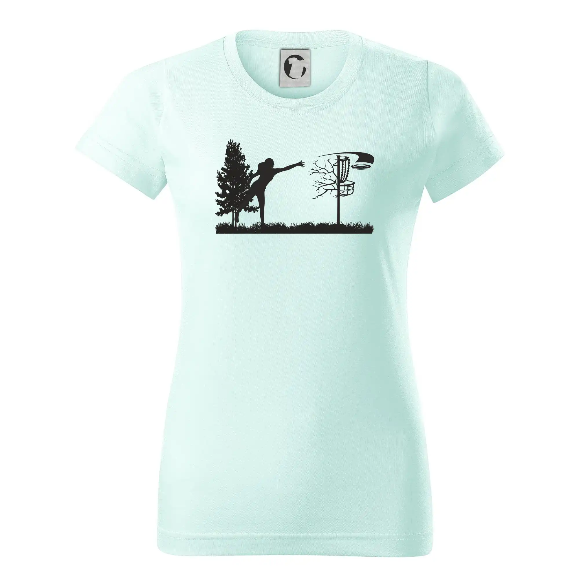 Disc golf - žena černý obrázek