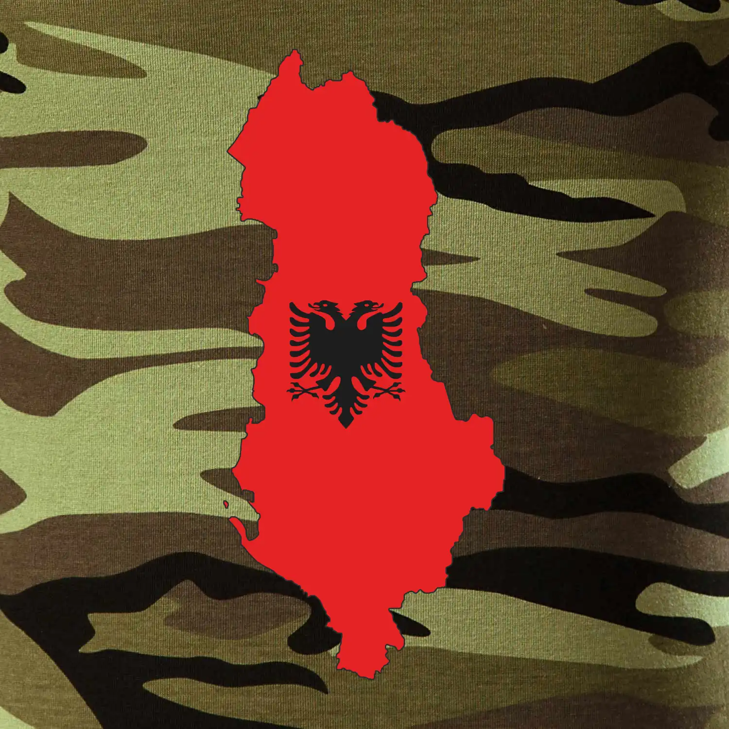 Albánie mapa a znak