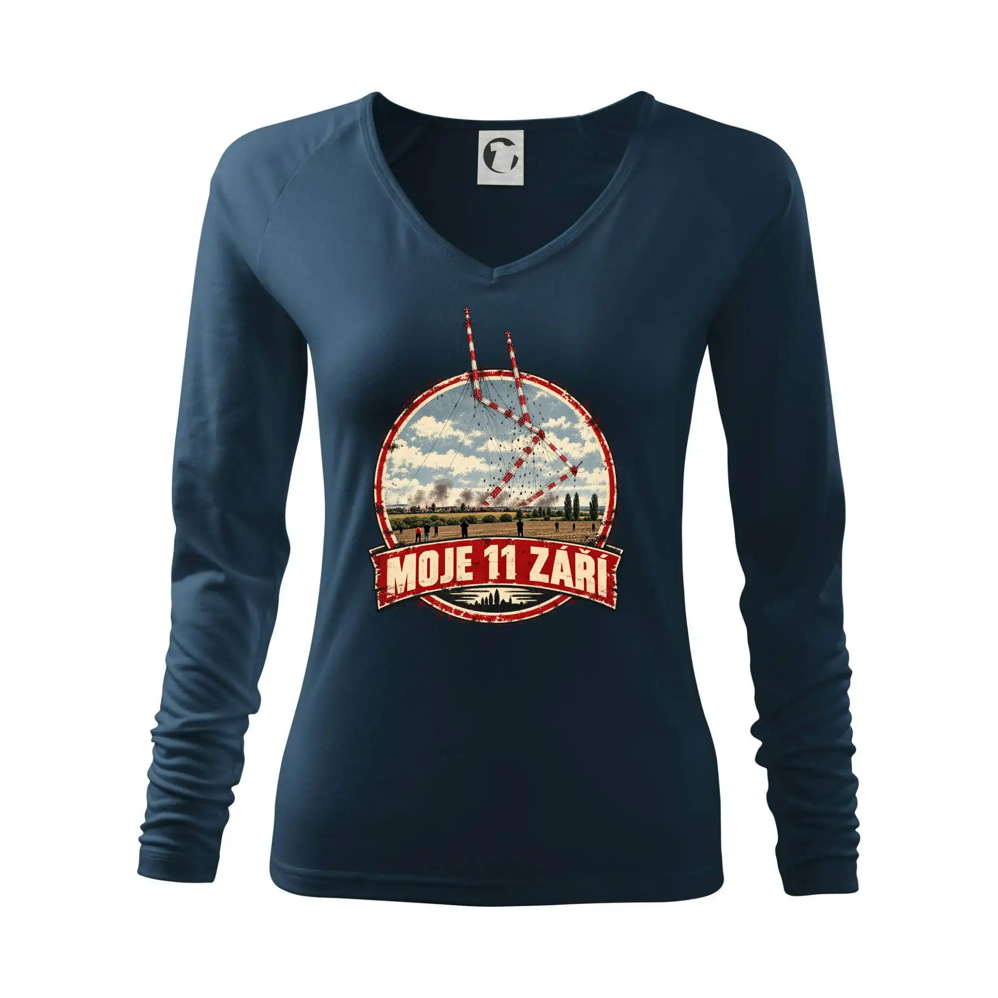 Liblice B bortící se věže moje 11 září retro odznak
