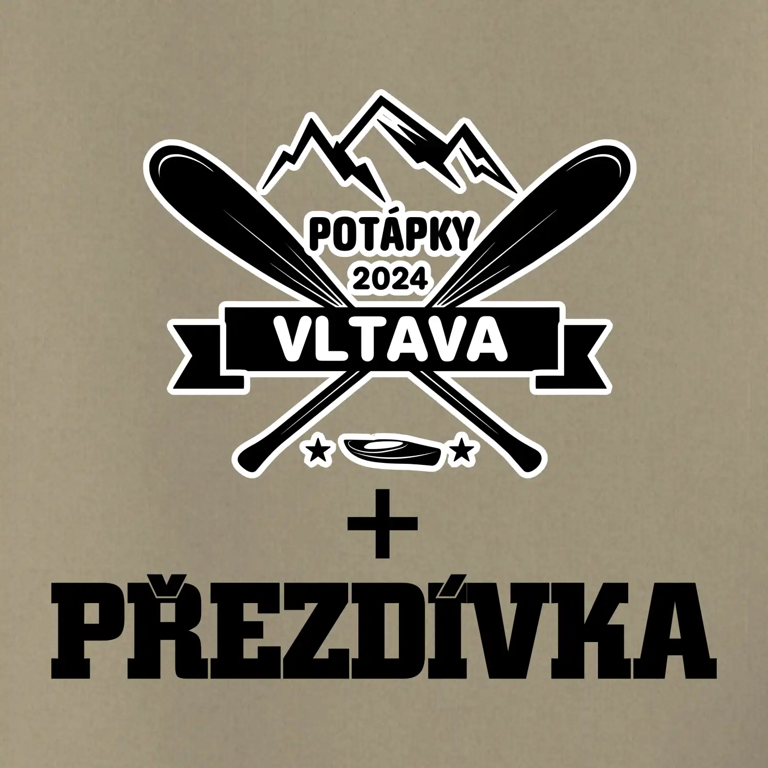 Na vodu - pádla hory (vlastní nápis)