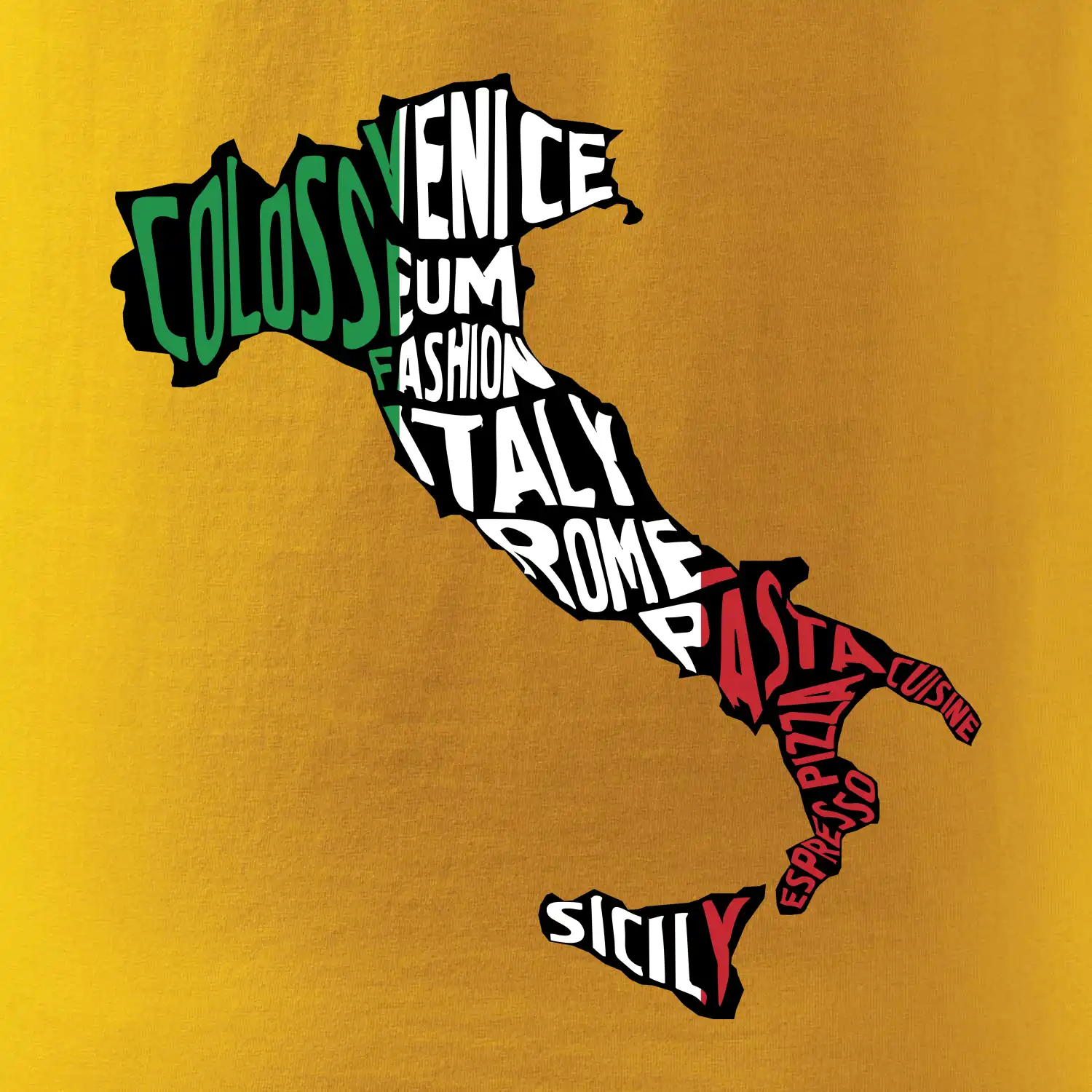 Mapy - názvy měst - Italie