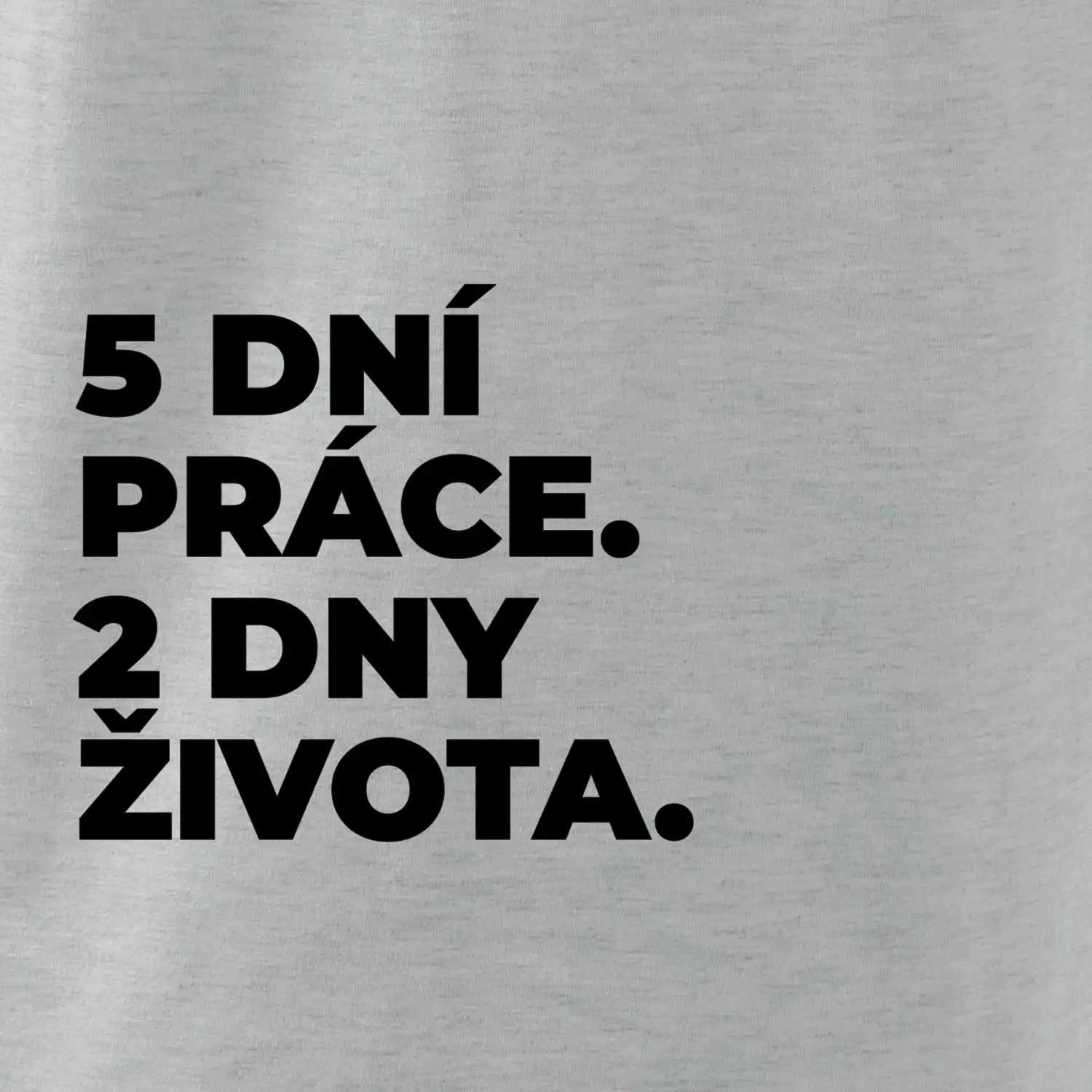 5 DNÍ PRÁCE.  2 DNY ŽIVOTA.
