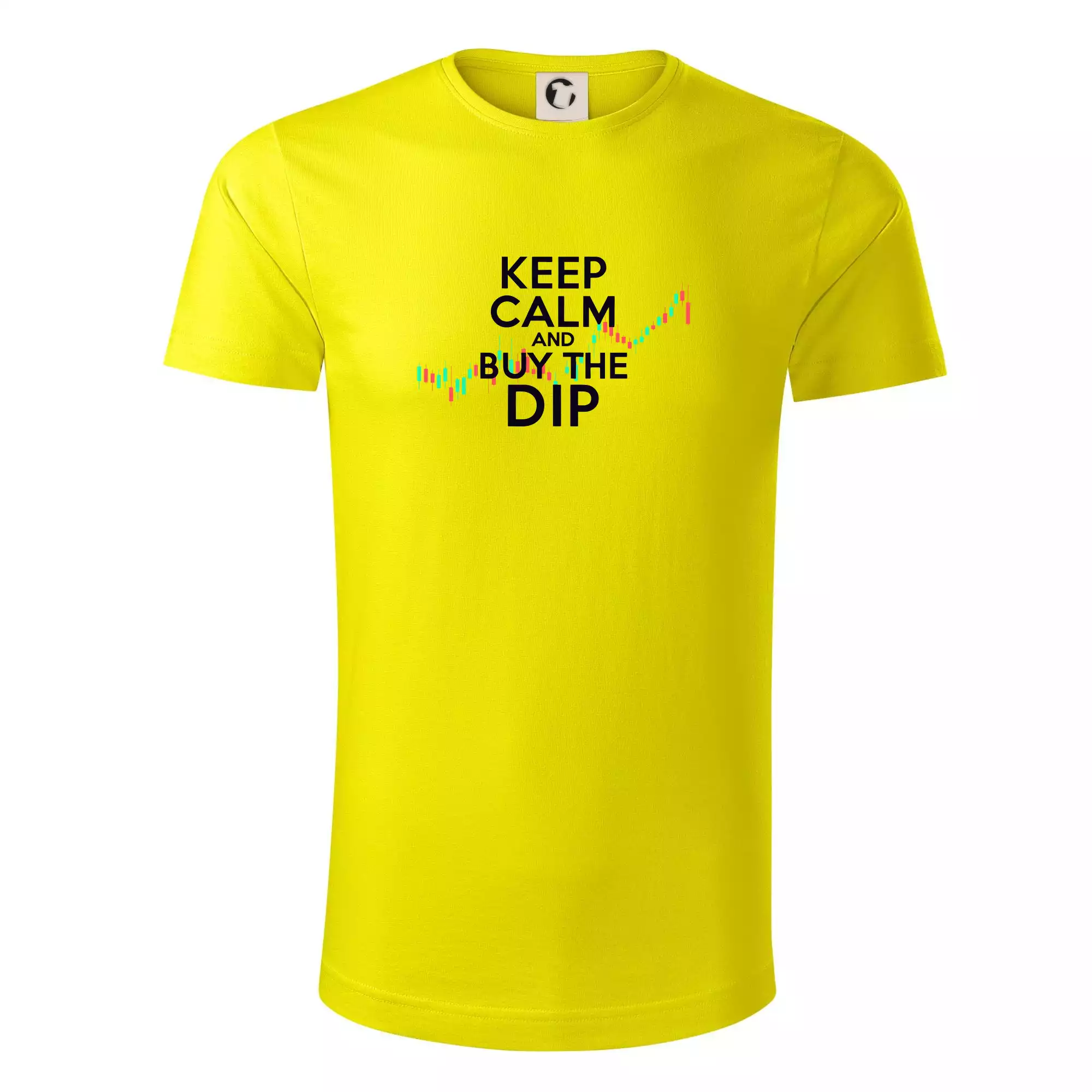 Zeleno červený graf Keep Calm and Buy the Dip