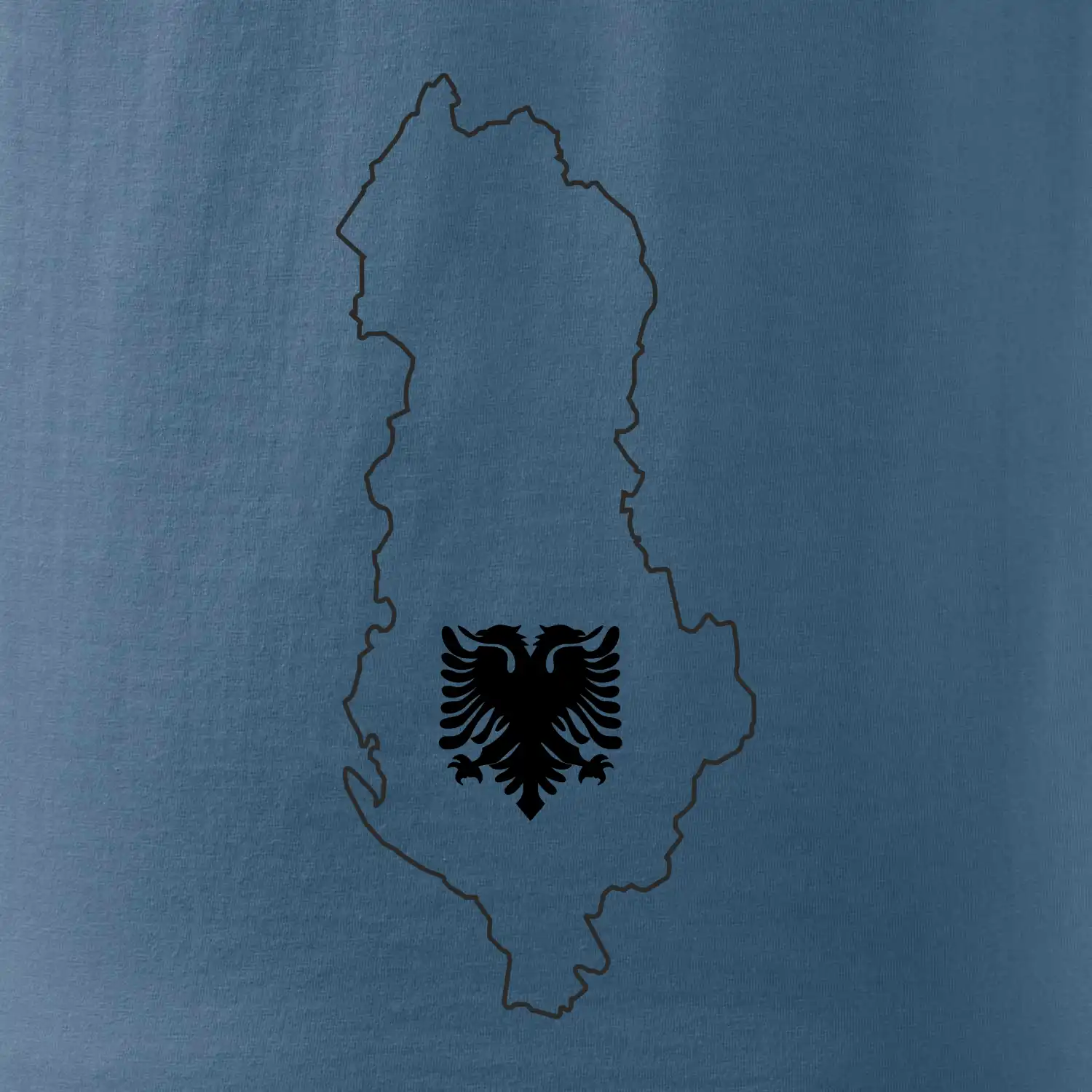 Albánie obrys mapa