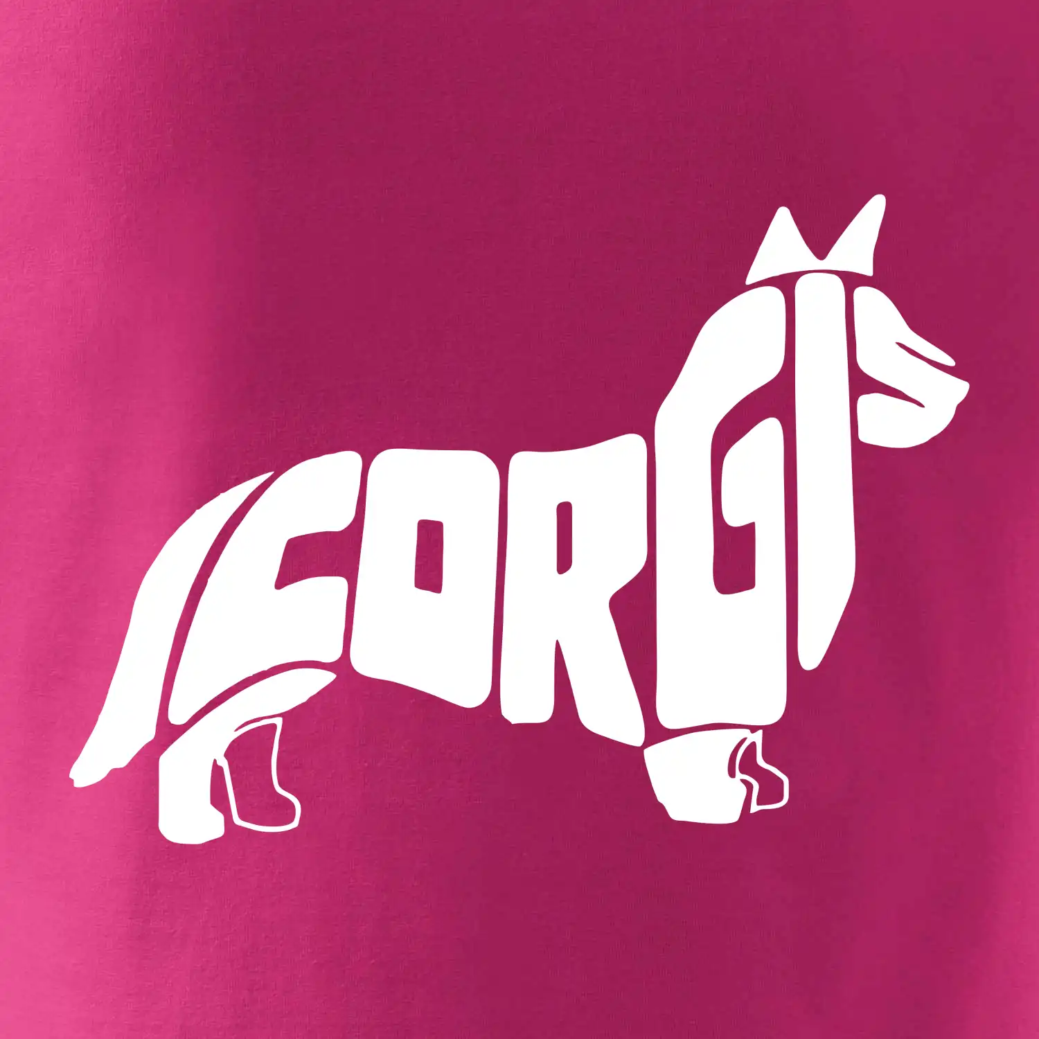 Corgi - nápis v těle