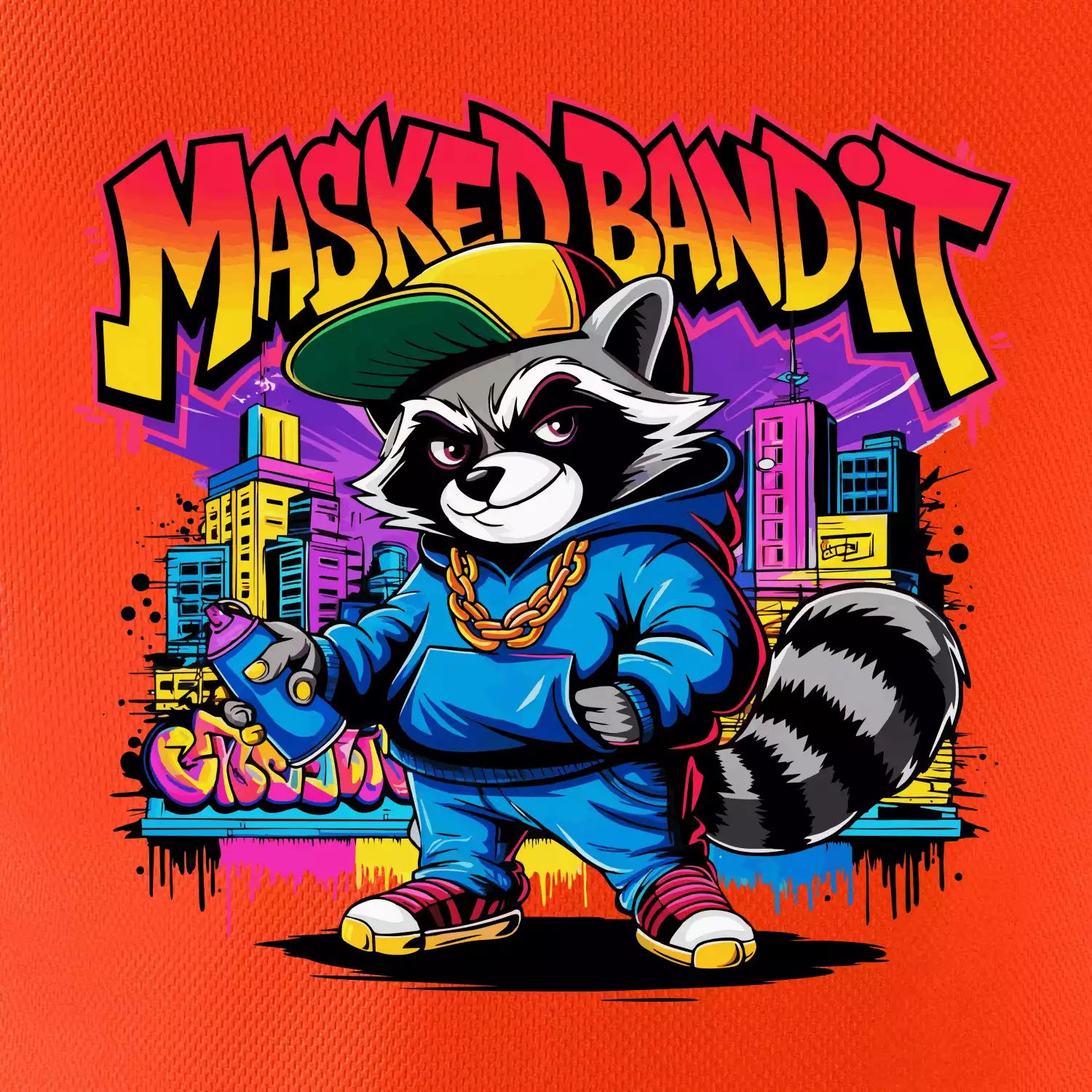 Mýval - masked bandit grafitti