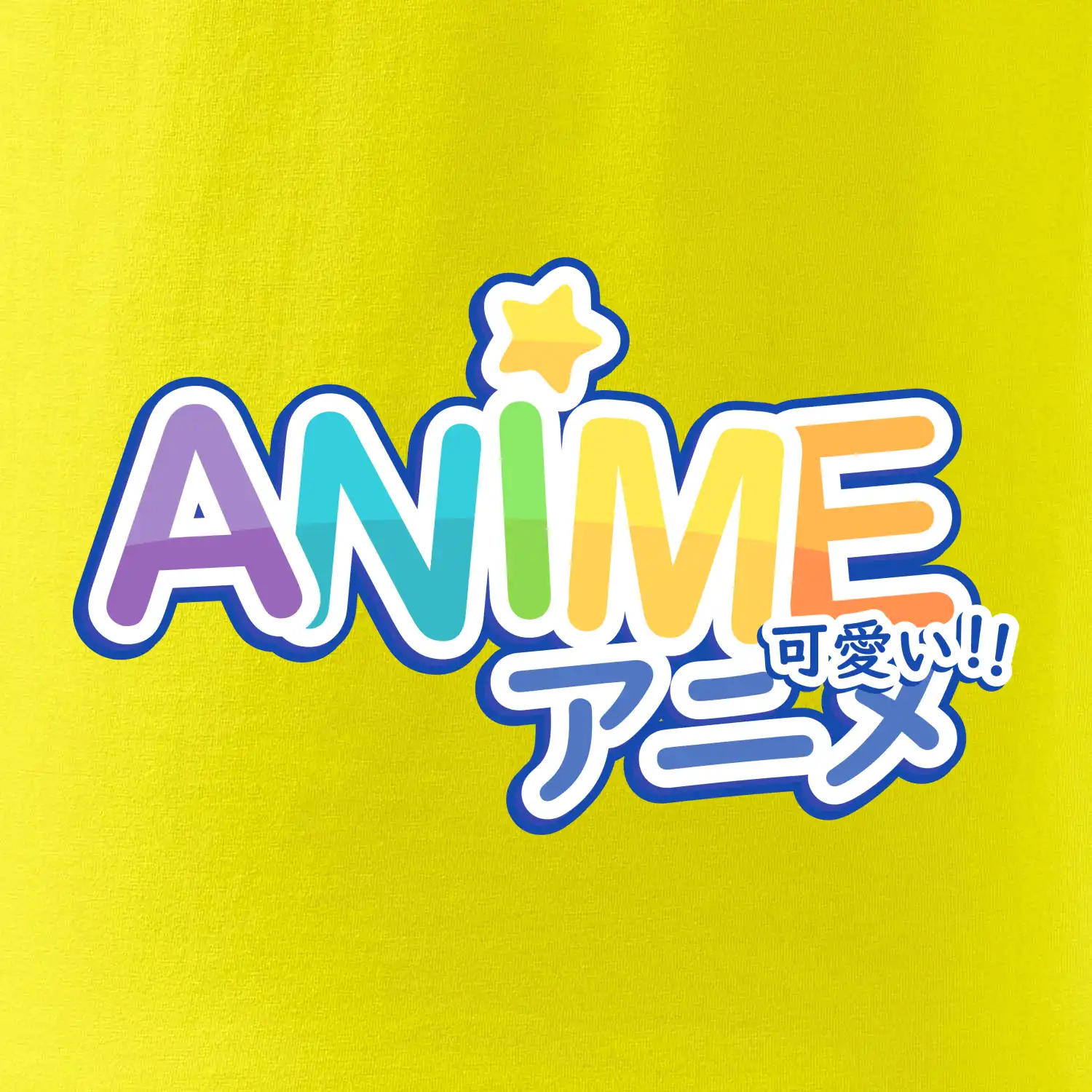 Anime nápis duhový