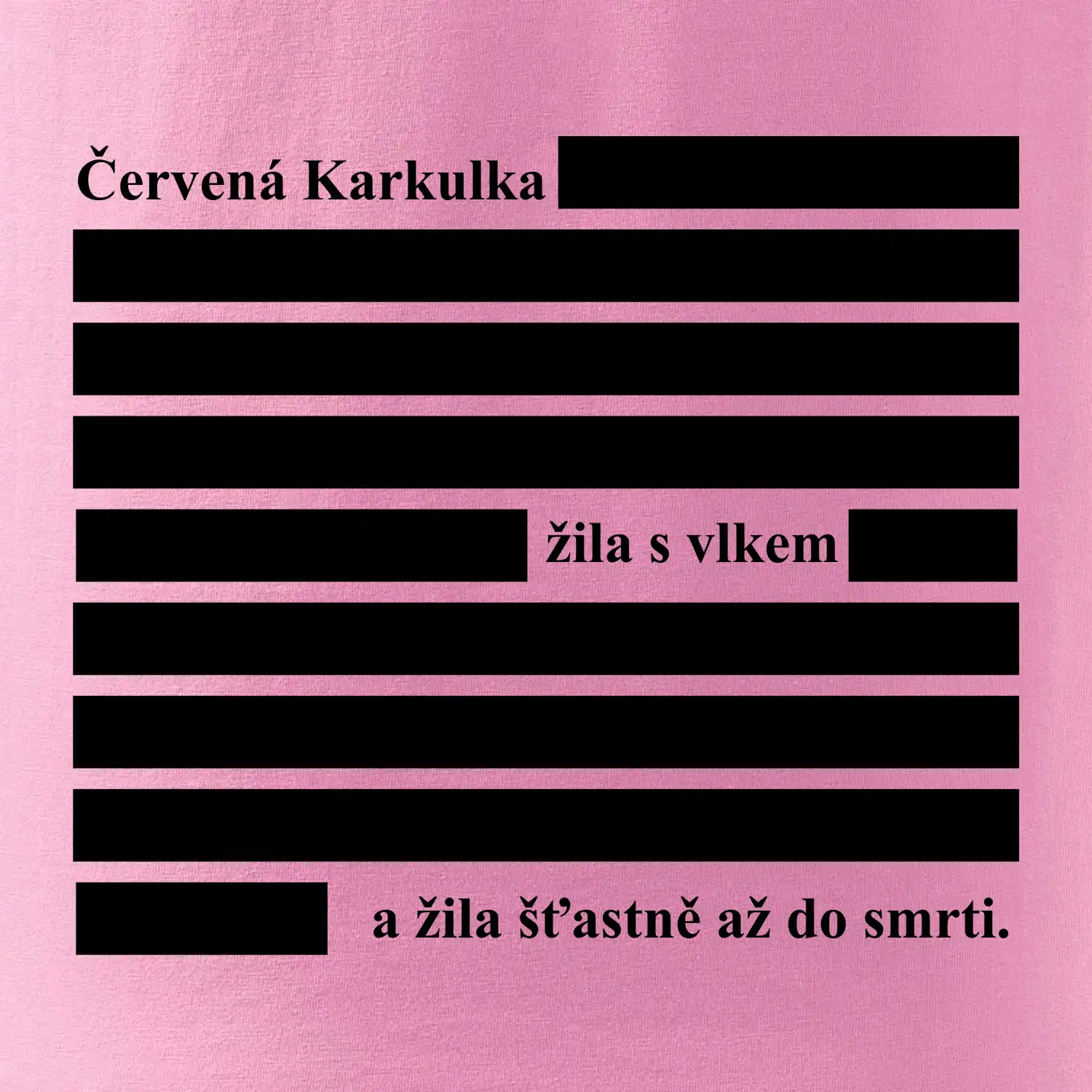Červená karkulka žila s vlkem