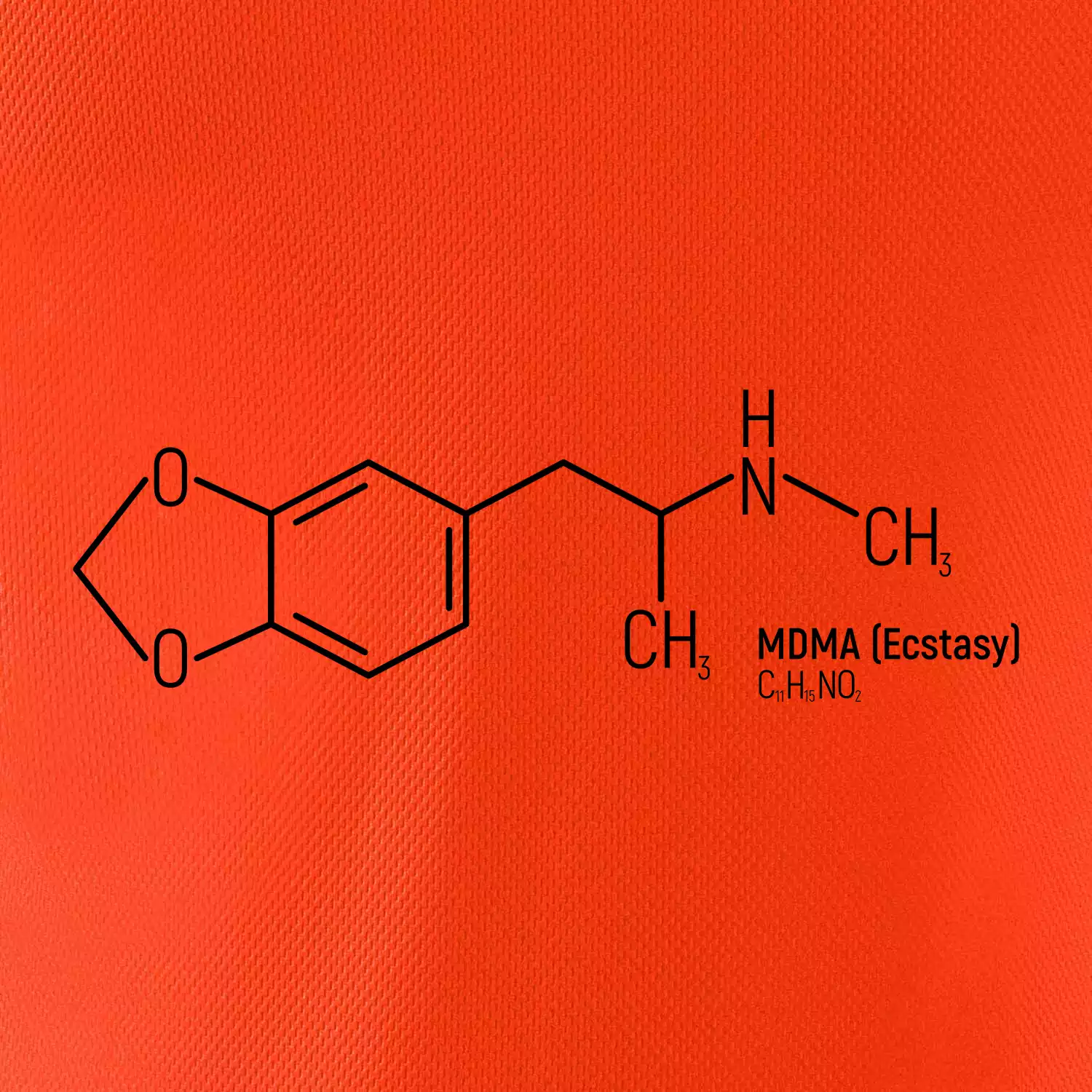 Molekulární struktura MDMA Extáze