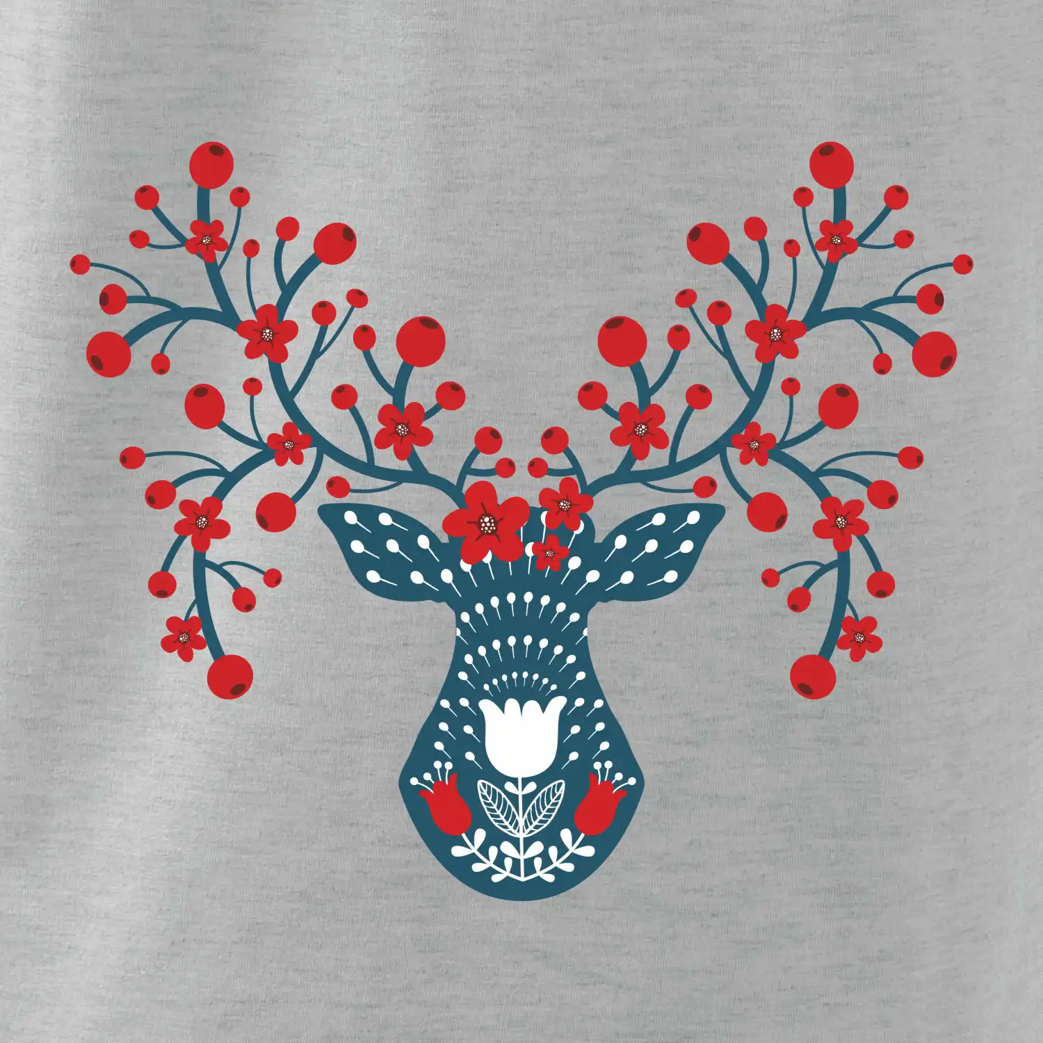 Folklor - jelen s červenými plody