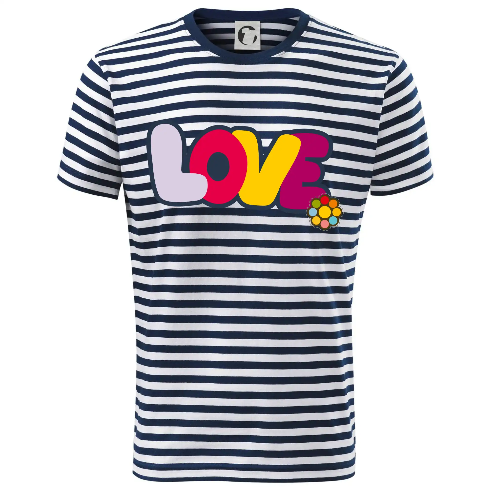 Love nápis s květinou