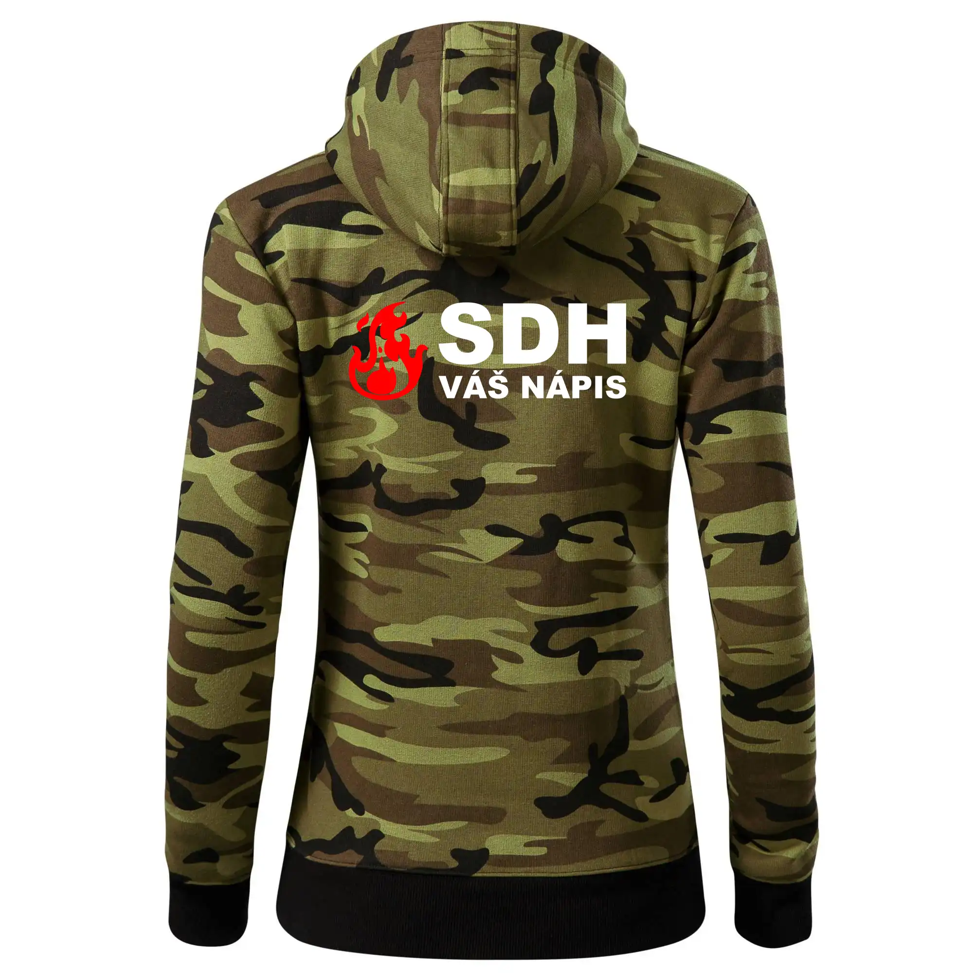 SDH nápis (oheň, název sboru - vlastní nápis)