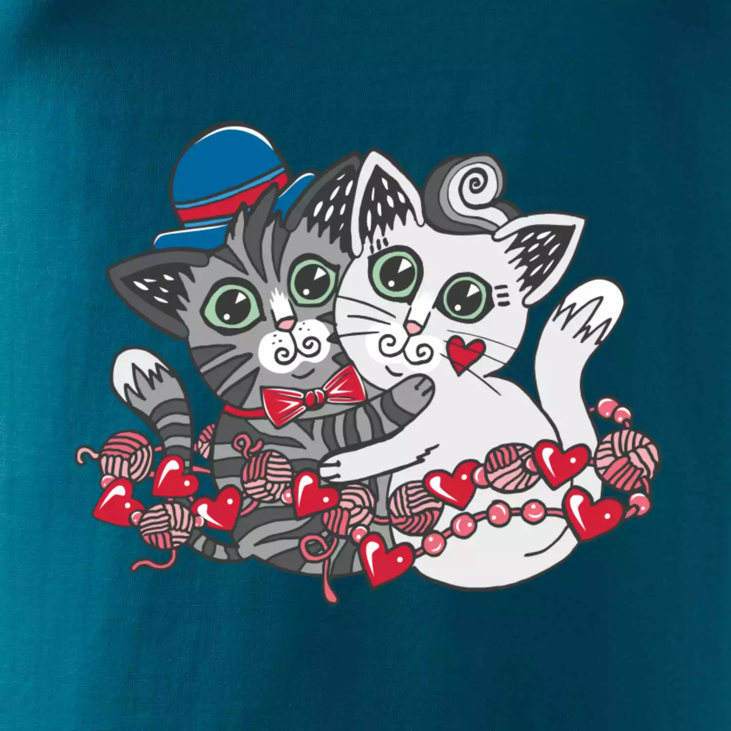 Kočky v objetí (Pecka design)