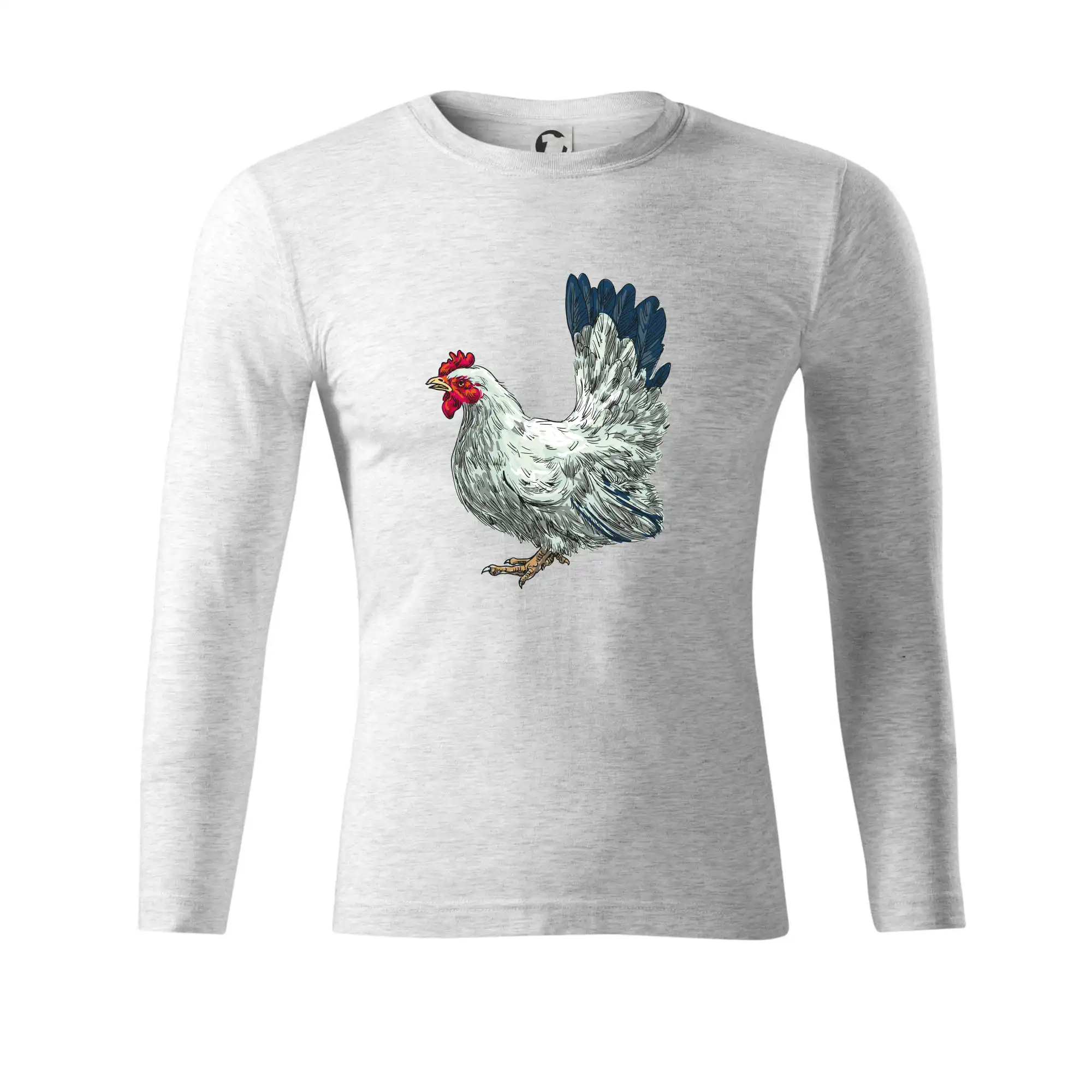 Slepice kreslená bílá