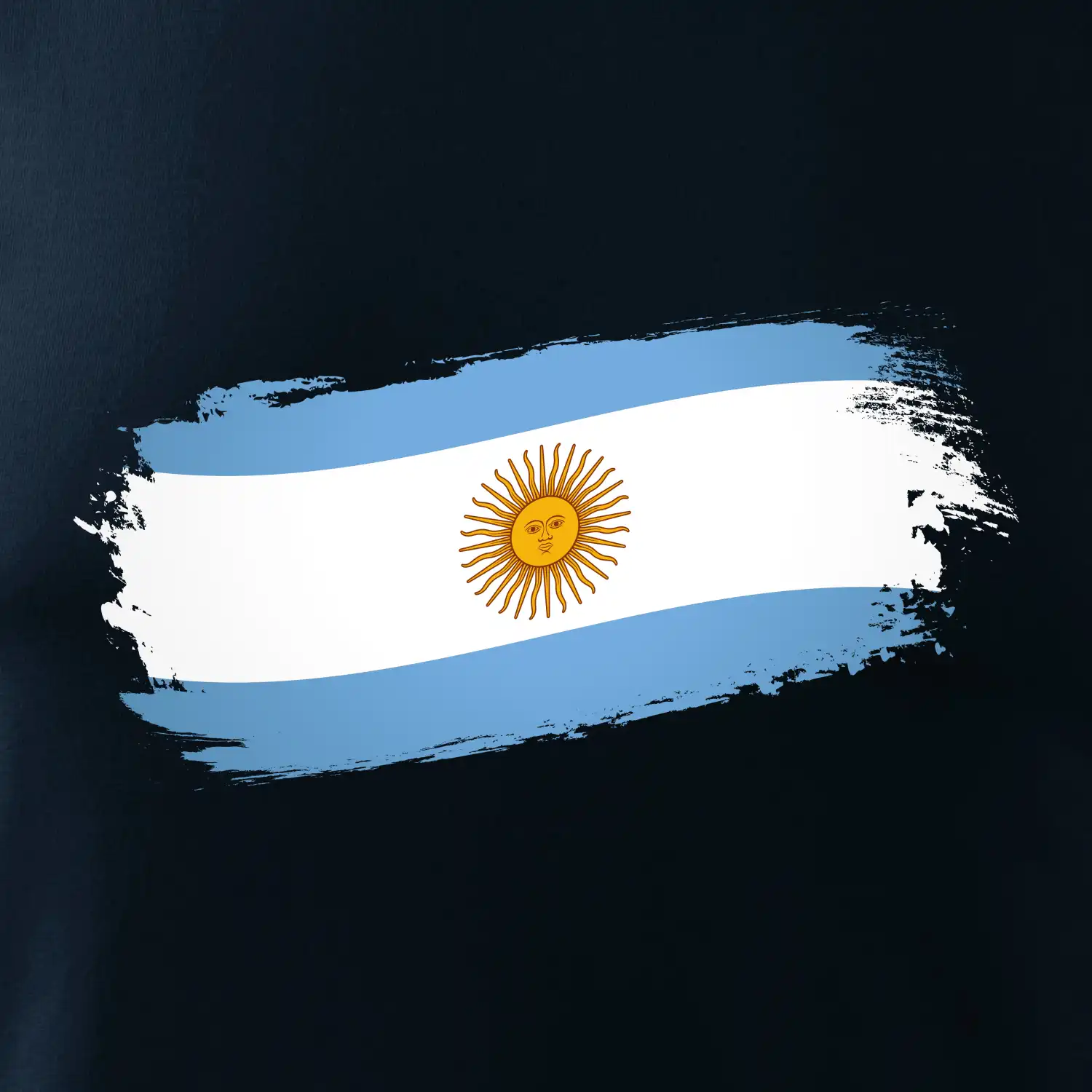 Argentina vlajka okousaná