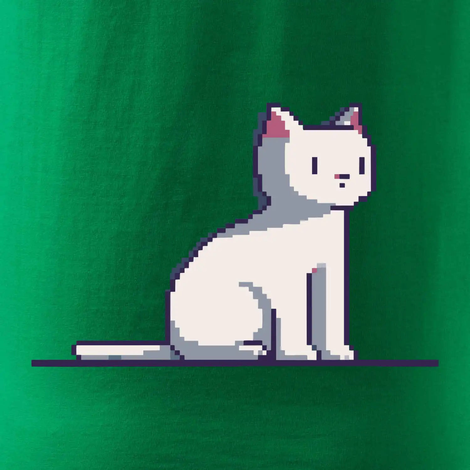Kočka bílá pixel