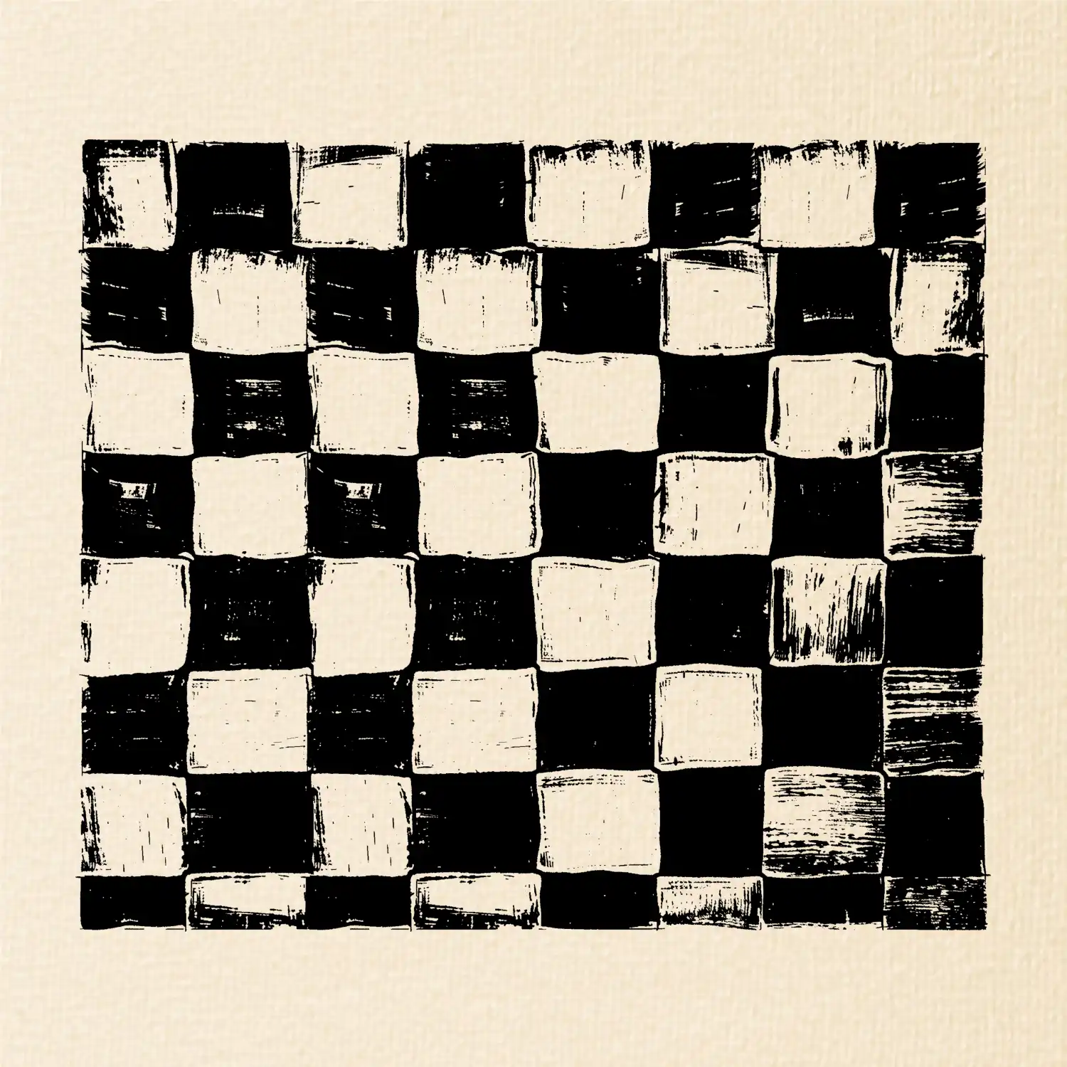 Šachovnice černá kreslená