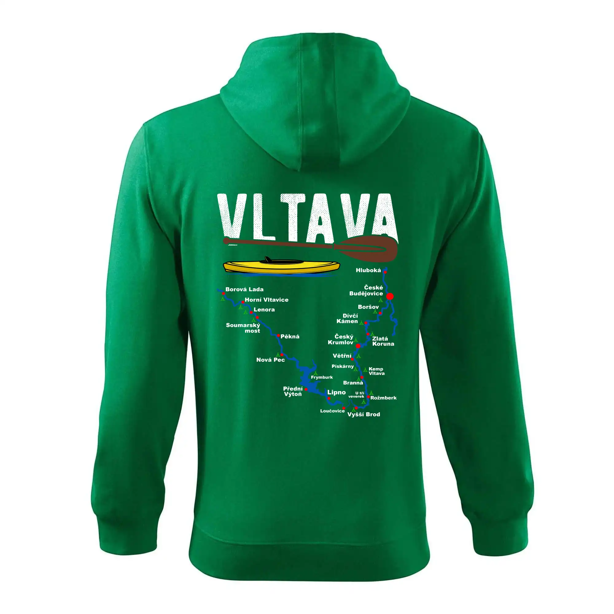 Mapa řeky Vltavy