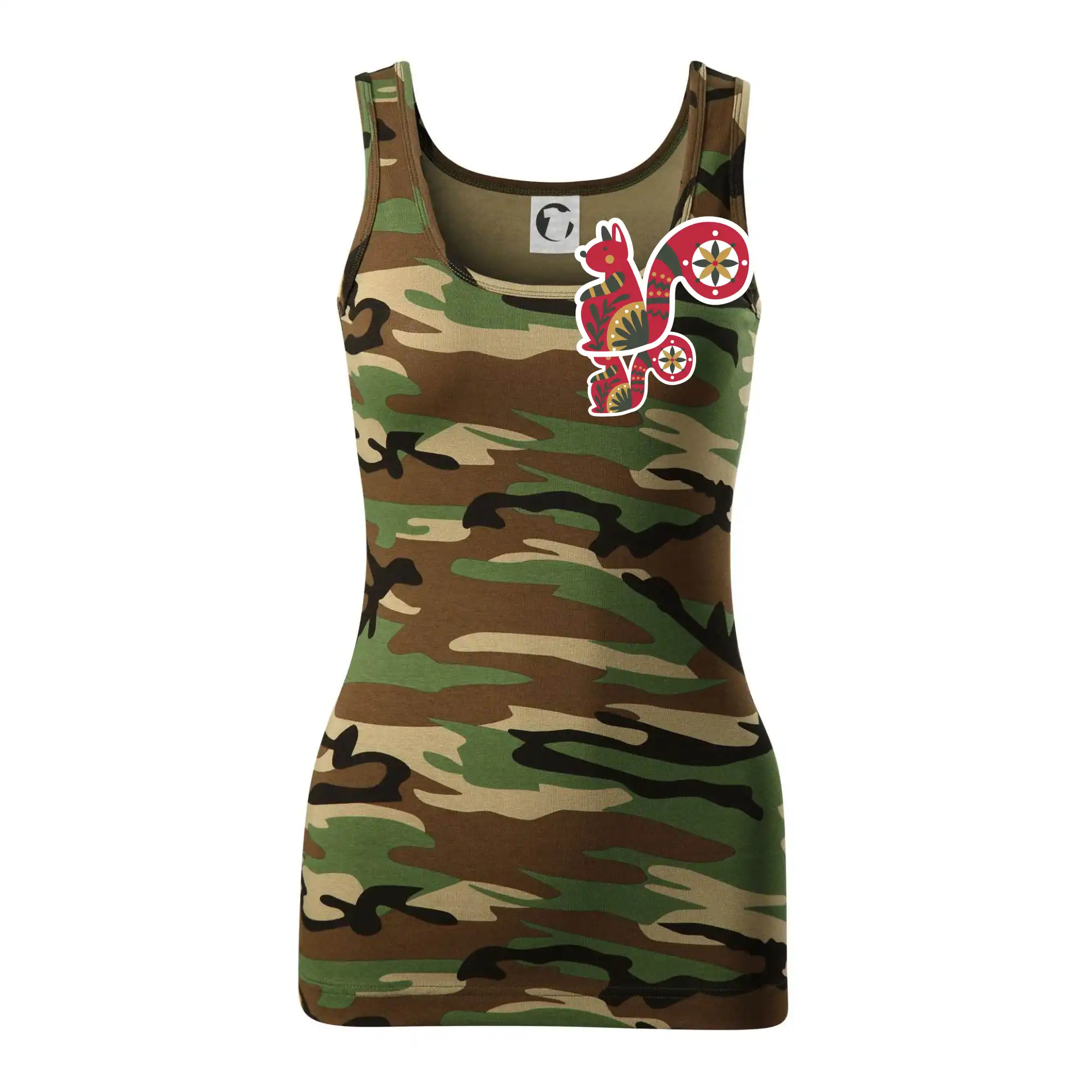 Folklor na prsu veverka